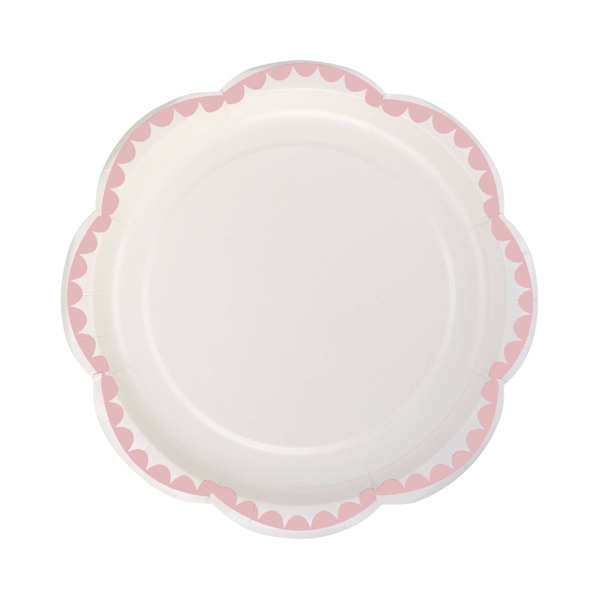 Pink Decorative Edge Dessert Plates 8" - bubblegum market