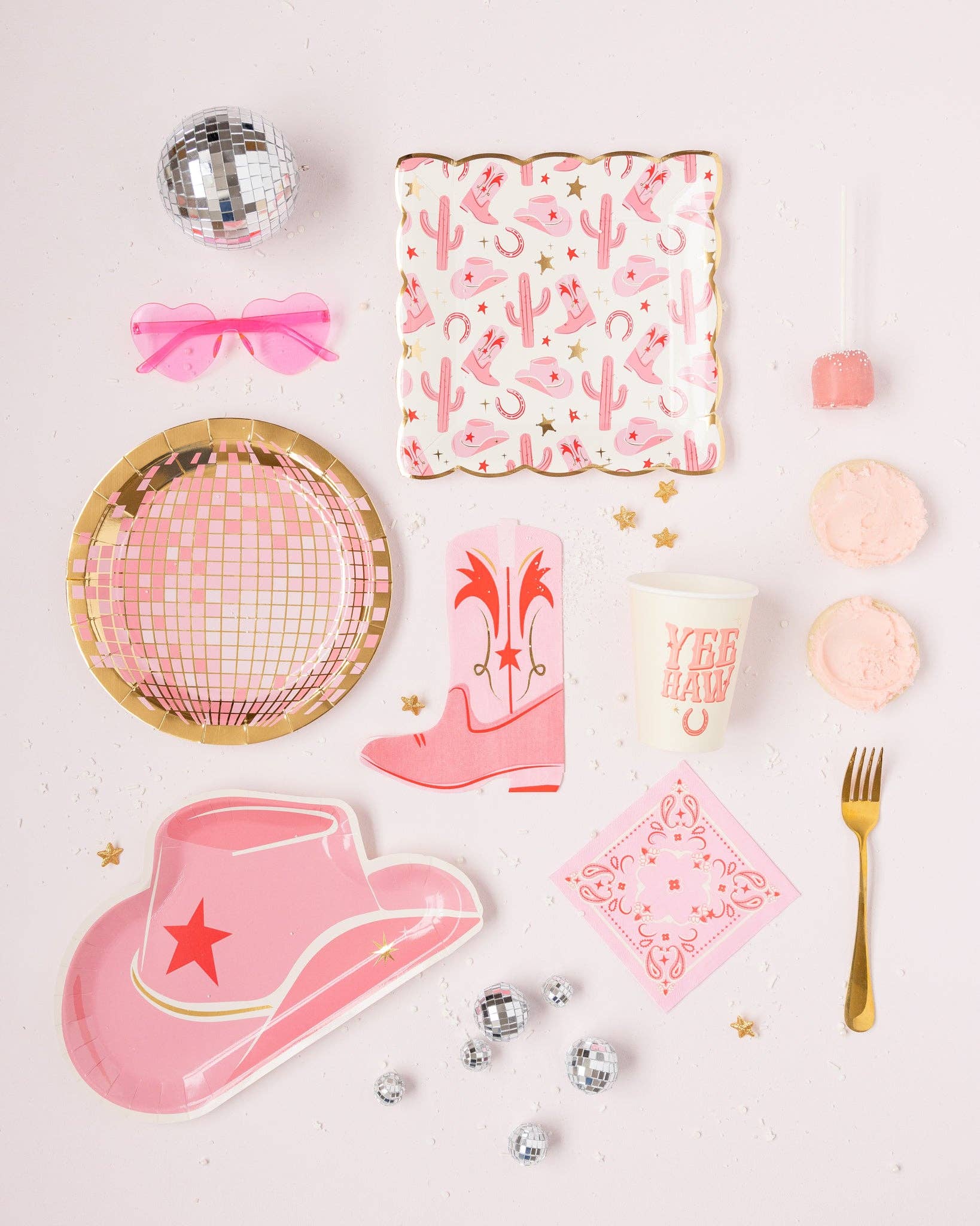 Pink Disco Ball Paper Plates 9" - bubblegum market