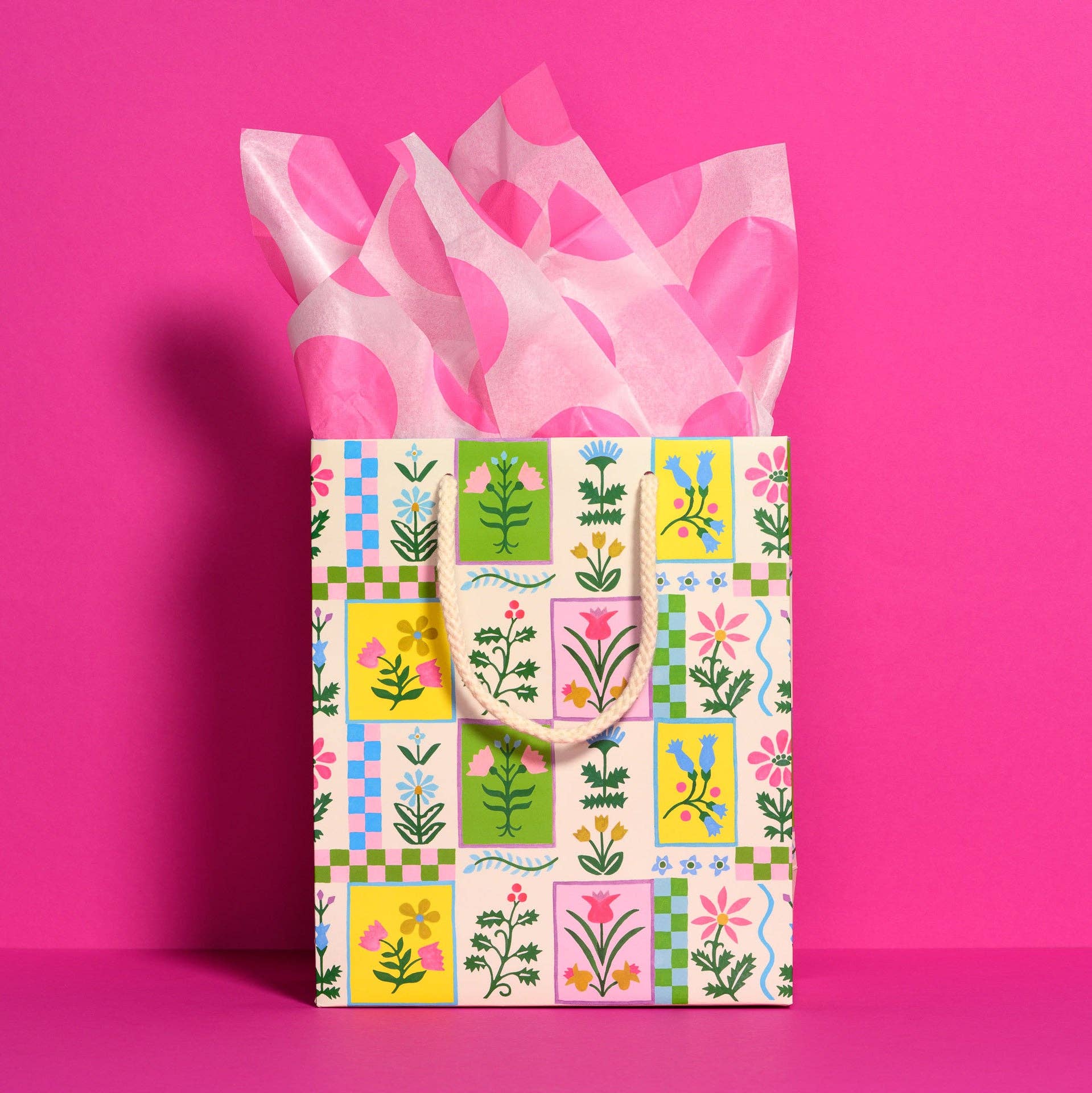 Pink Dots Tissue Paper - bubblegum market