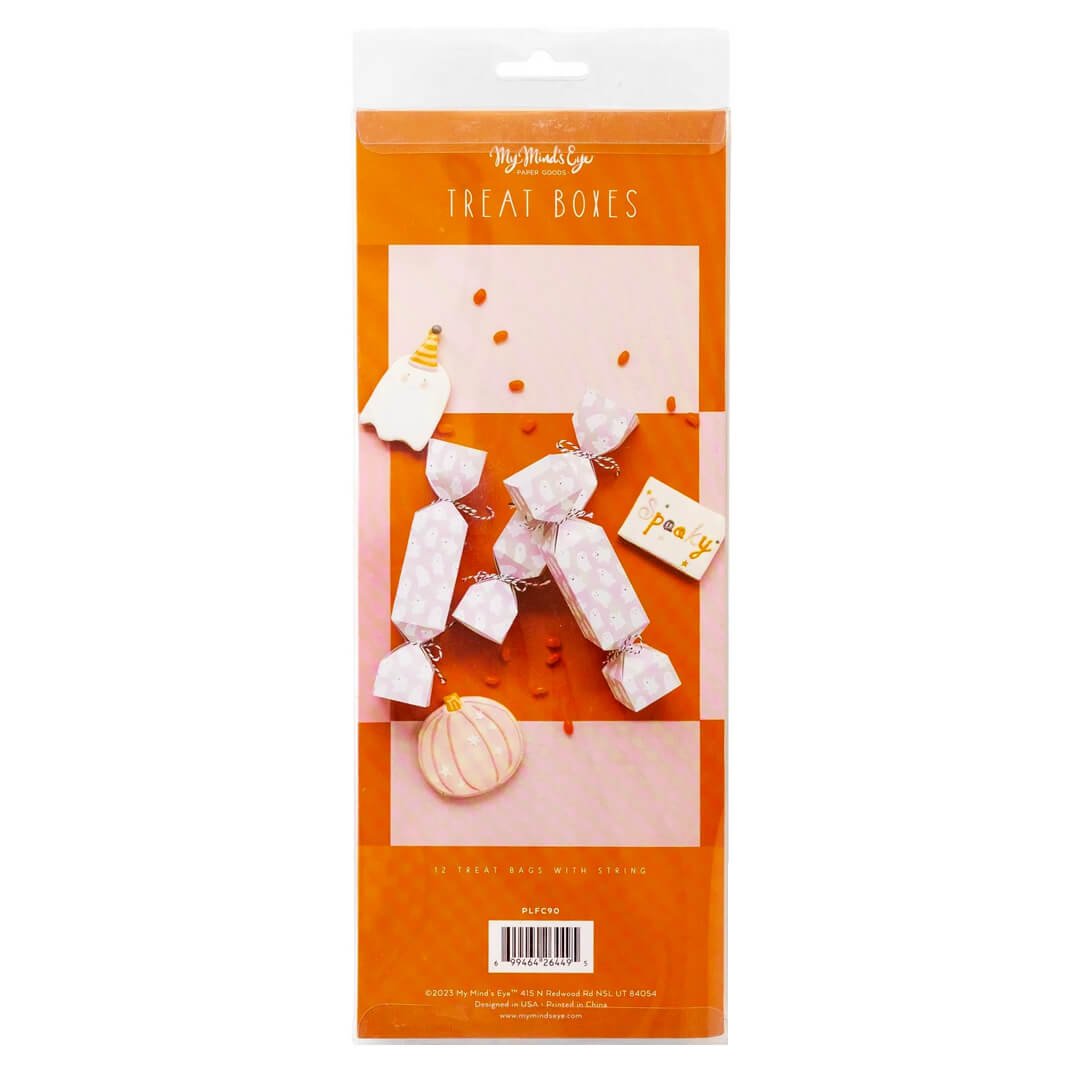 Pink Ghosts Halloween Treat / Favor Boxes - bubblegum market