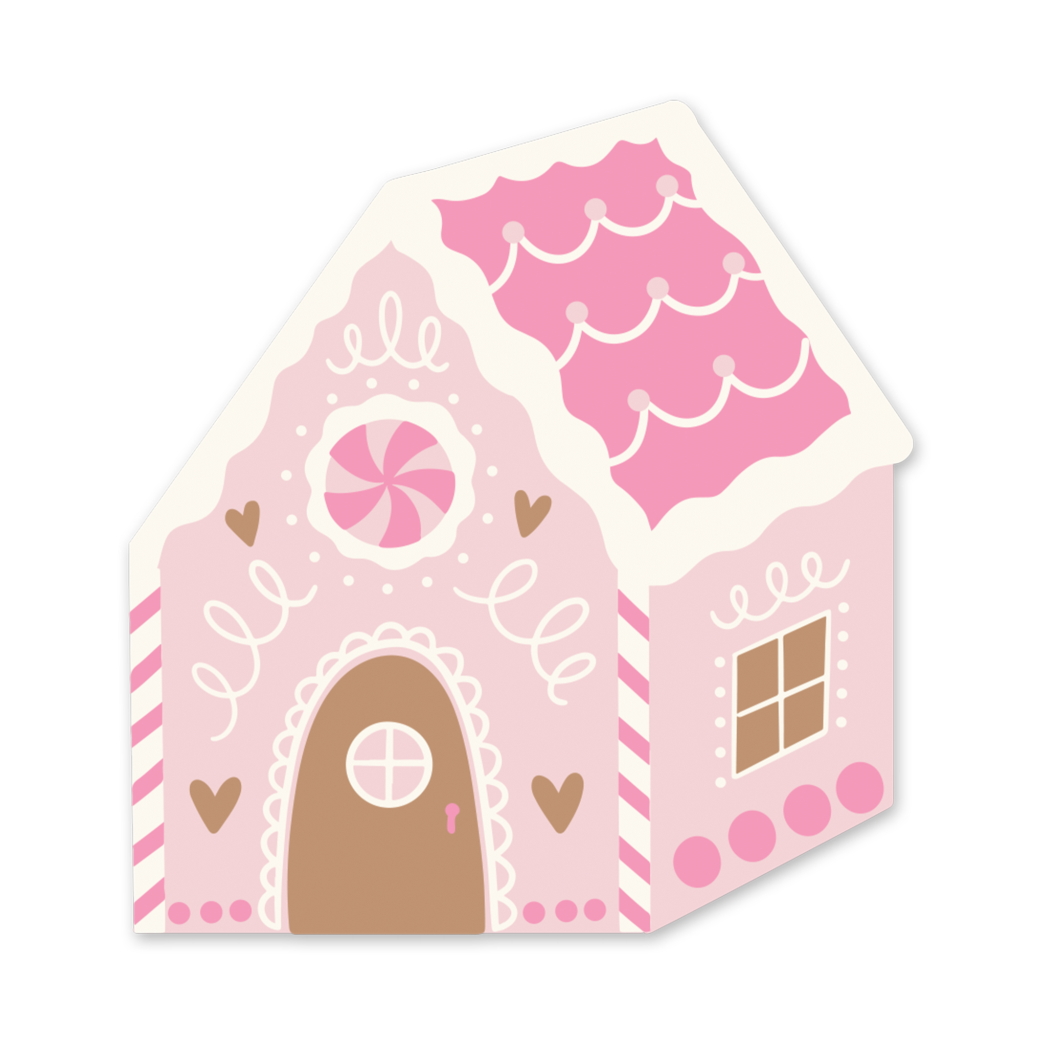 Pink Gingerbread House Cocktail Napkins - bubblegum market