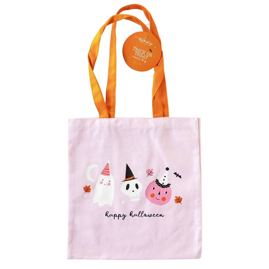 Pink Halloween Icons Trick - or - Treat Tote Bag - bubblegum market
