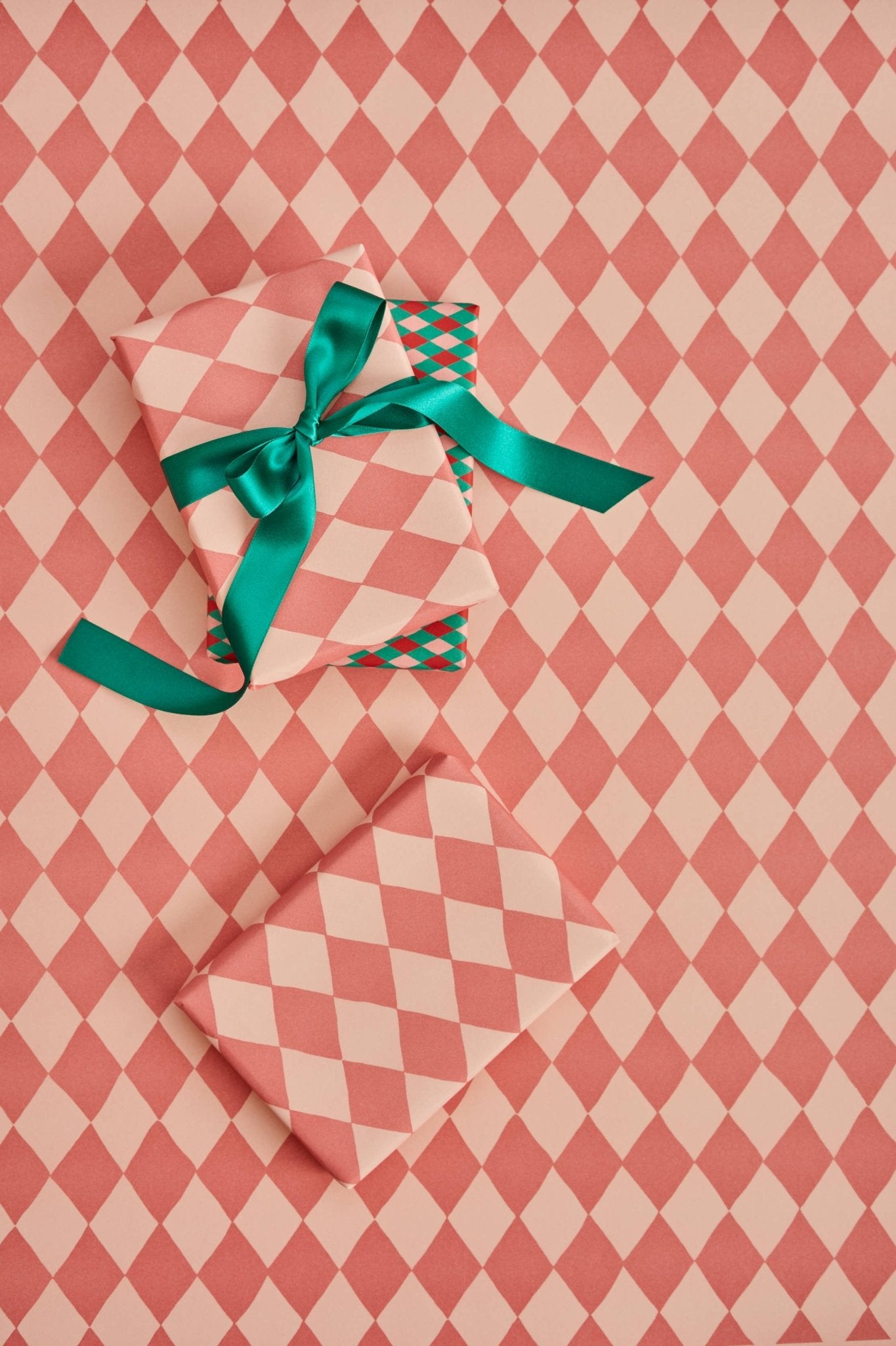 Pink Harlequin Gift Wrap Sheet - bubblegum market
