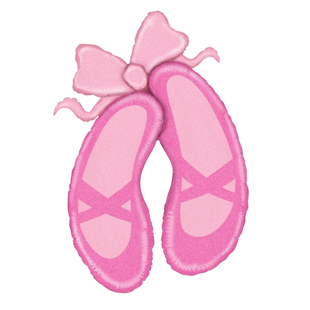 Pink Holographic Ballet Slippers Foil Balloon 40" - bubblegum market
