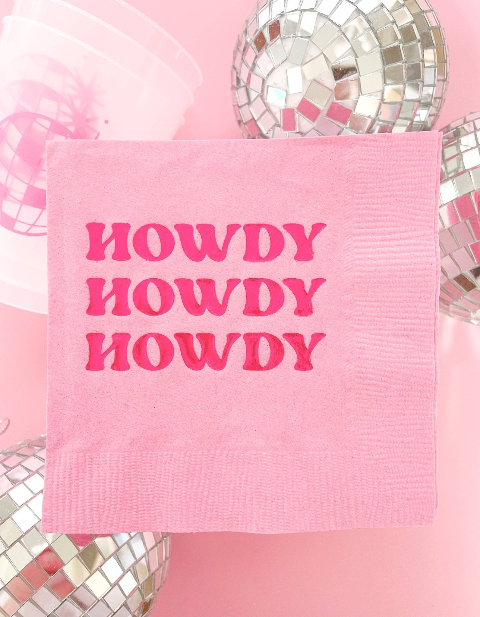 Pink Howdy Howdy Howdy Napkins - bubblegum market