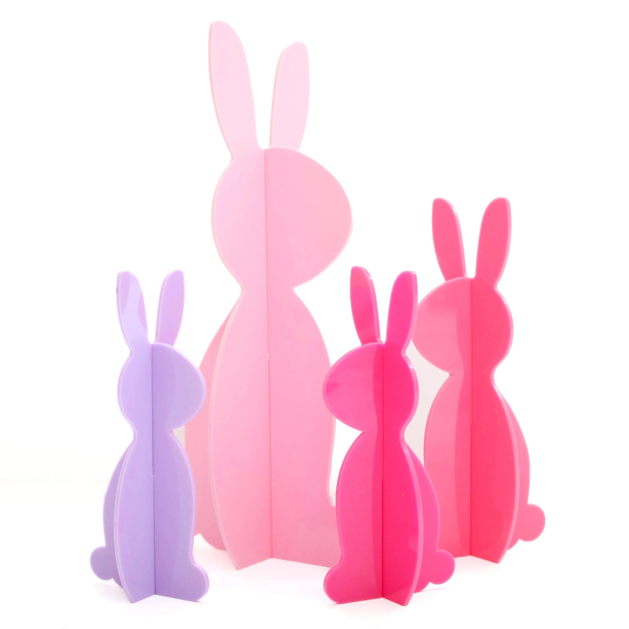 Pink & Lavender Acrylic Bunny Set (Set of 4) - bubblegum market