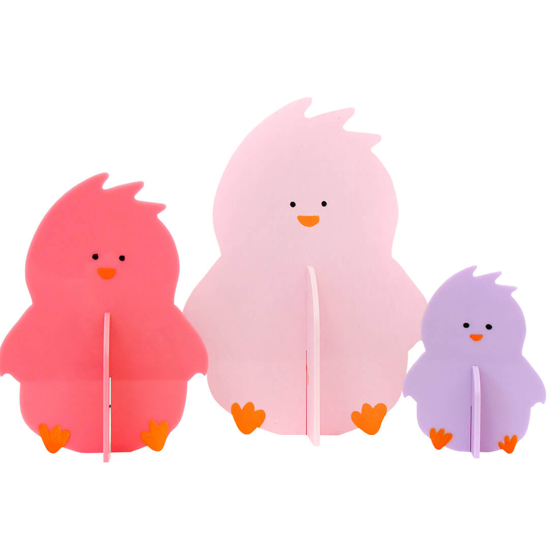 Pink & Lavender Acrylic Chicks - bubblegum market
