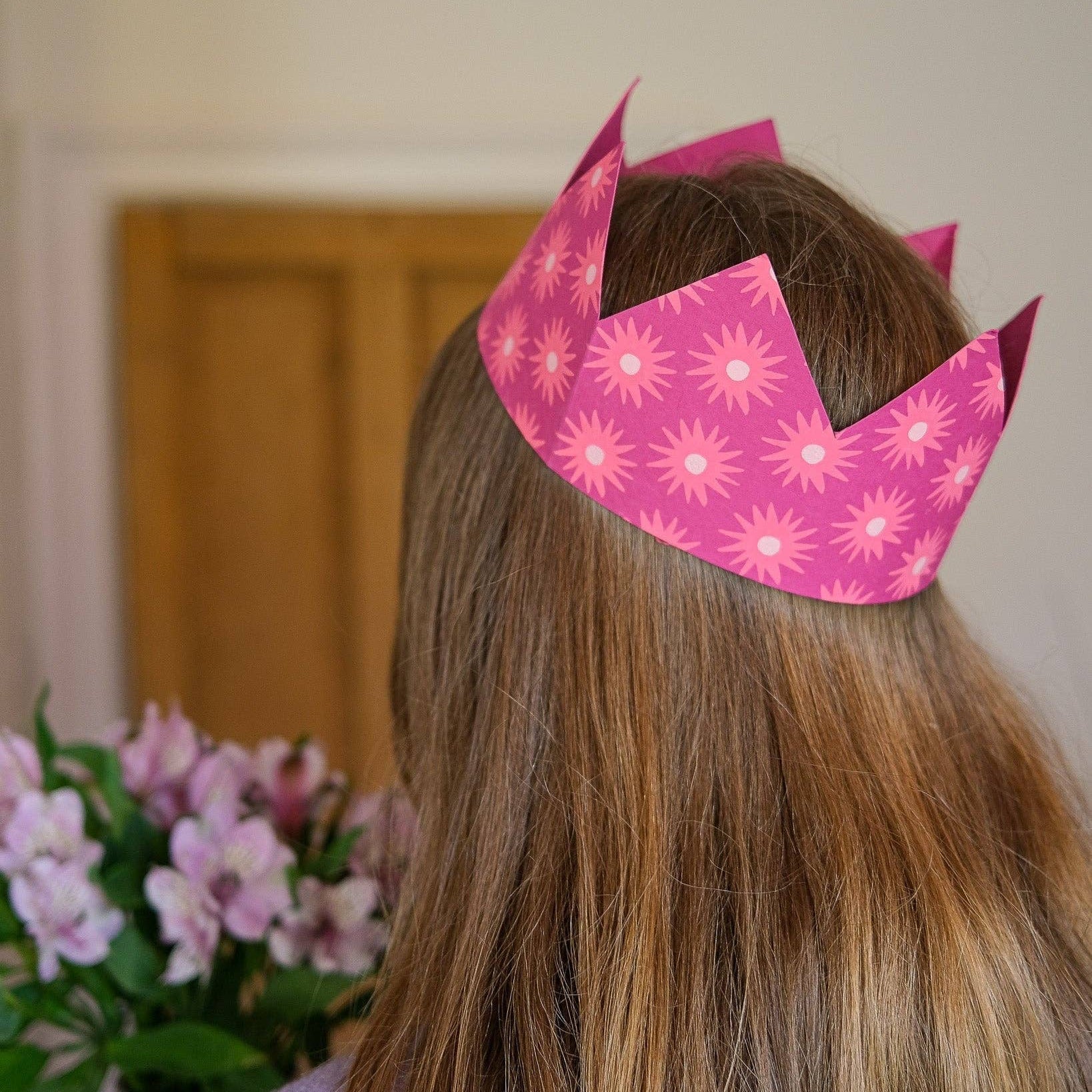 Pink & Red Paper Crowns - bubblegum market