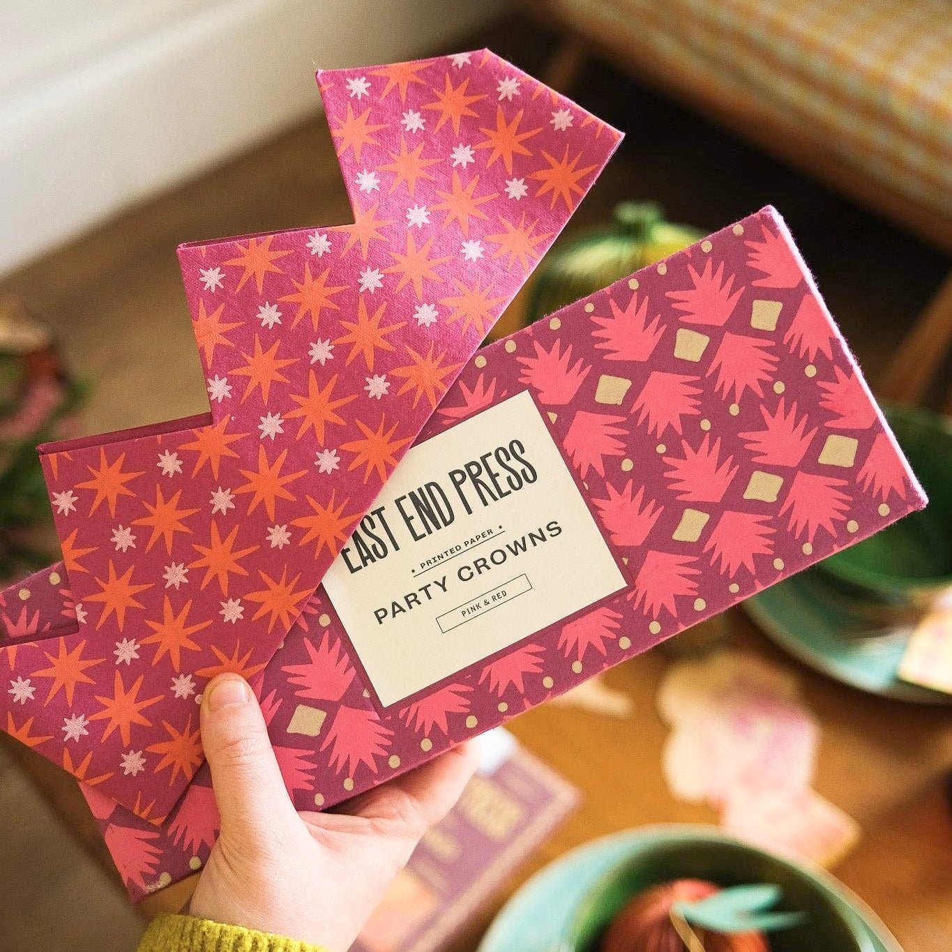 Pink & Red Paper Crowns - bubblegum market