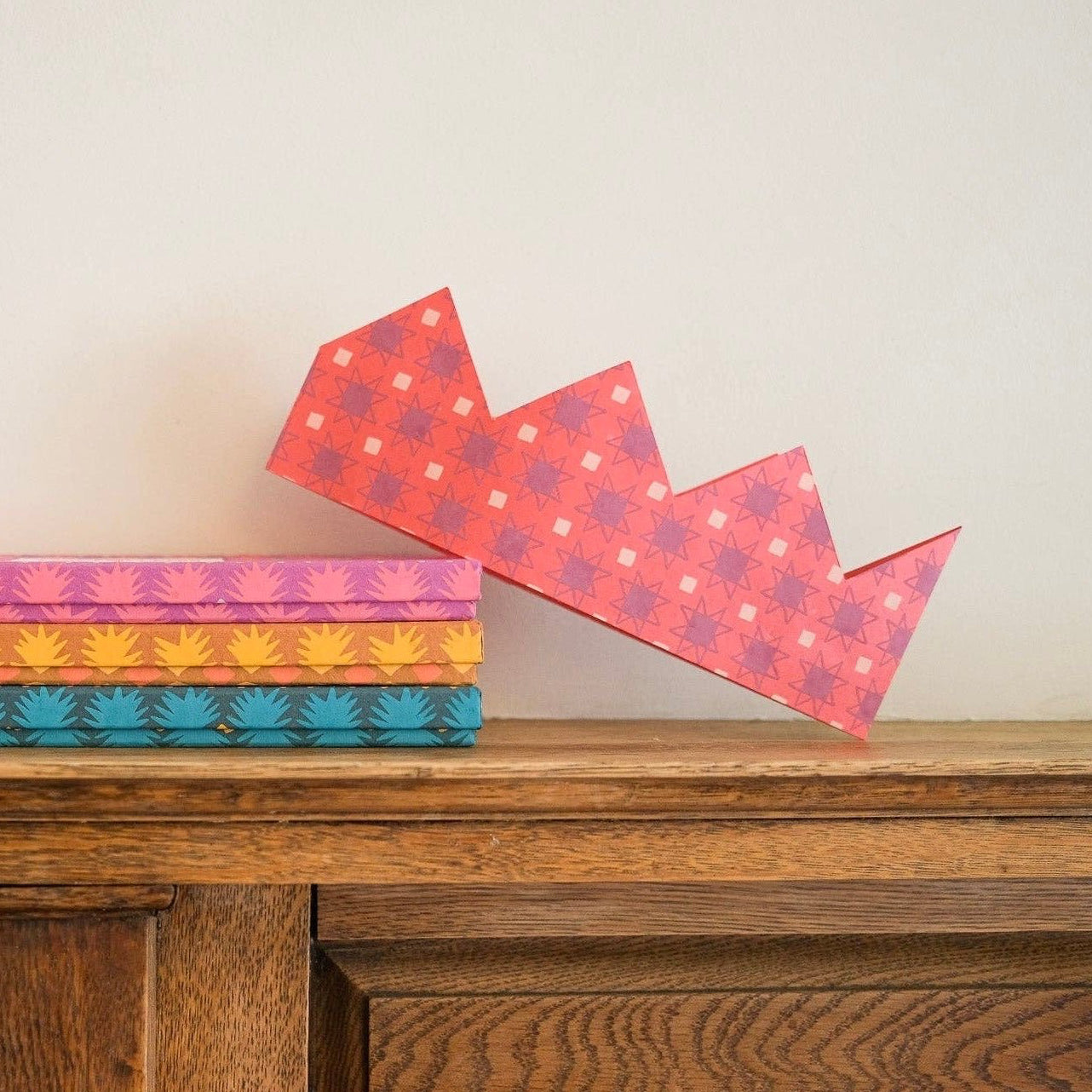 Pink & Red Paper Crowns - bubblegum market