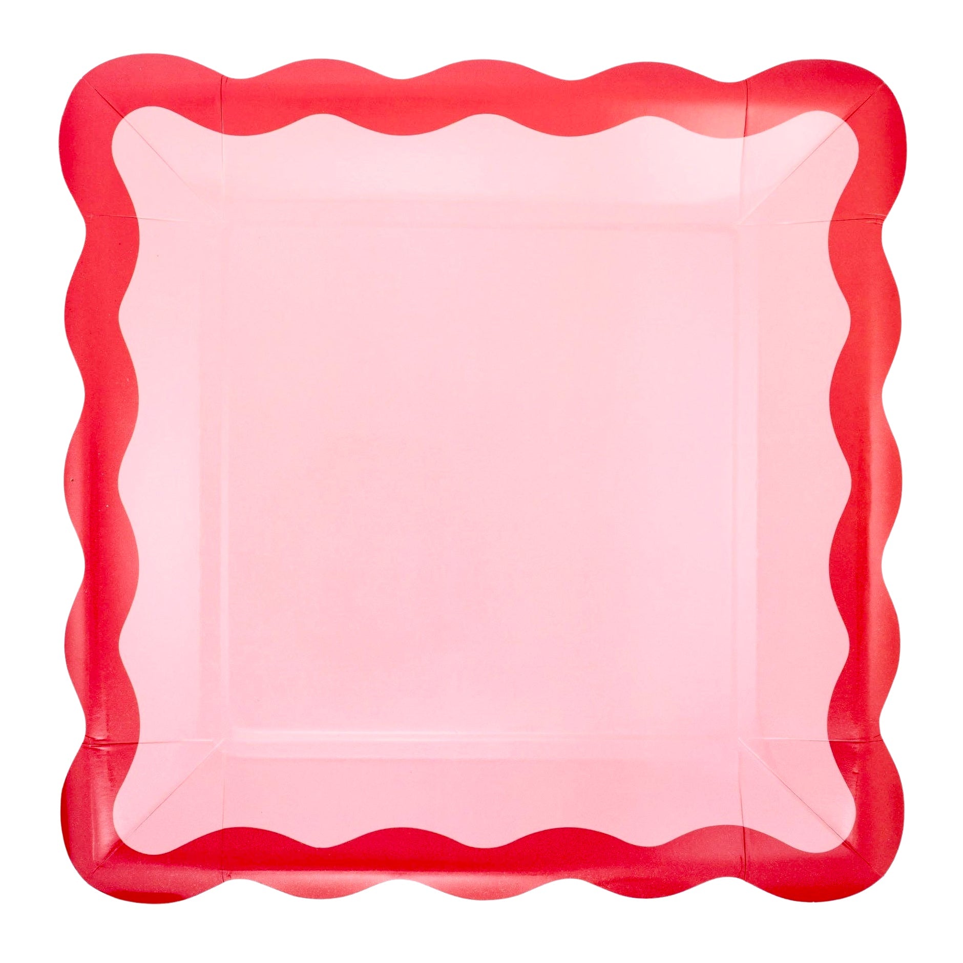 Pink & Red Ric Rac Paper Plates 10" - bubblegum market