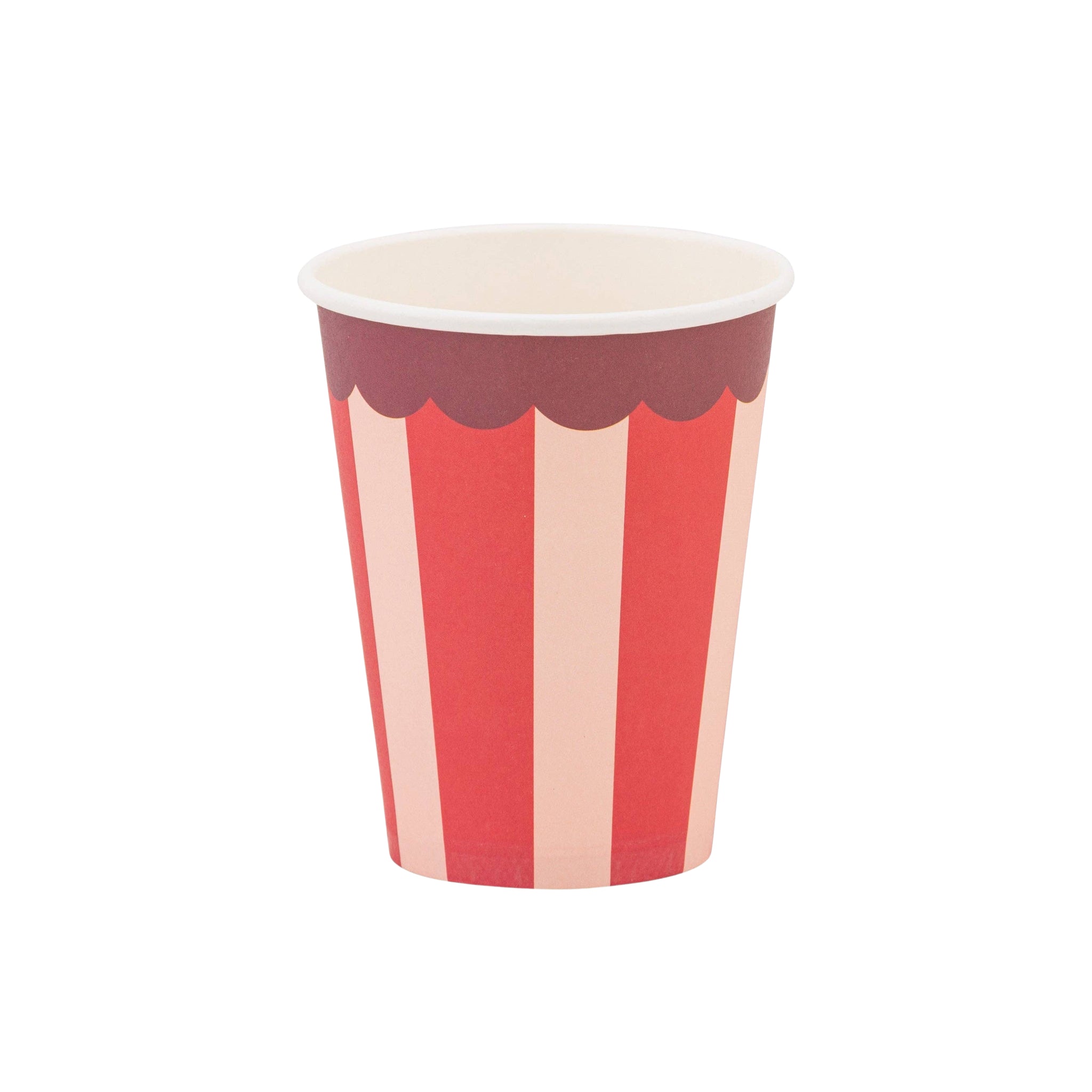 Pink & Red Striped Party Cups - bubblegum market