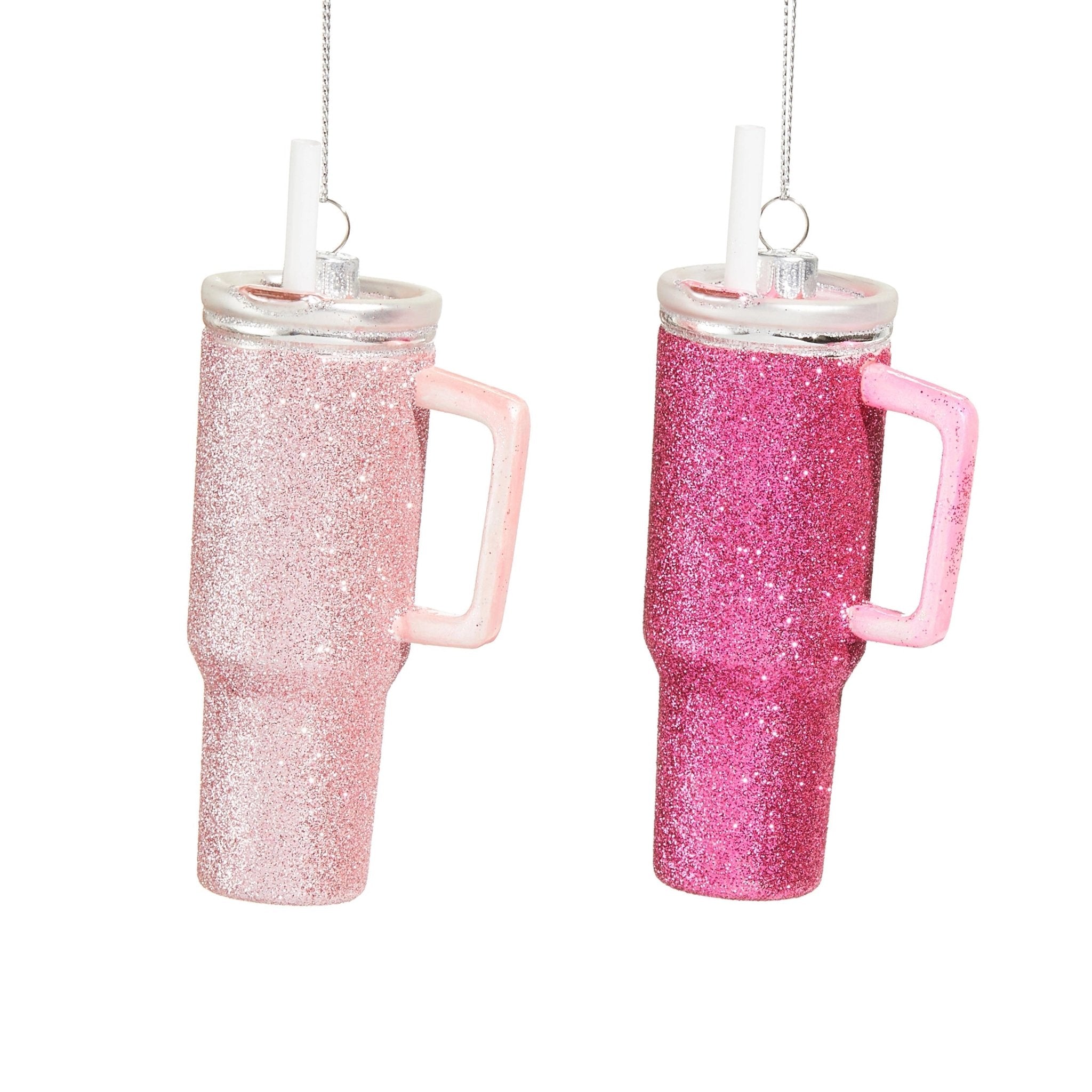Pink Sparkly Tumbler Ornament 5" - bubblegum market