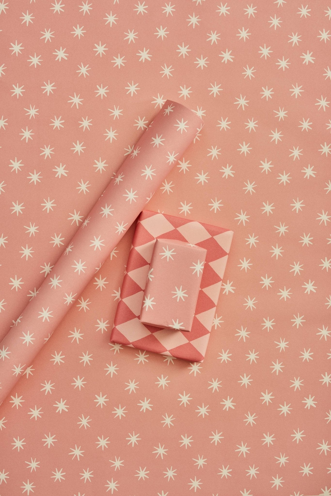 Pink Stars Gift Wrap Sheet - bubblegum market