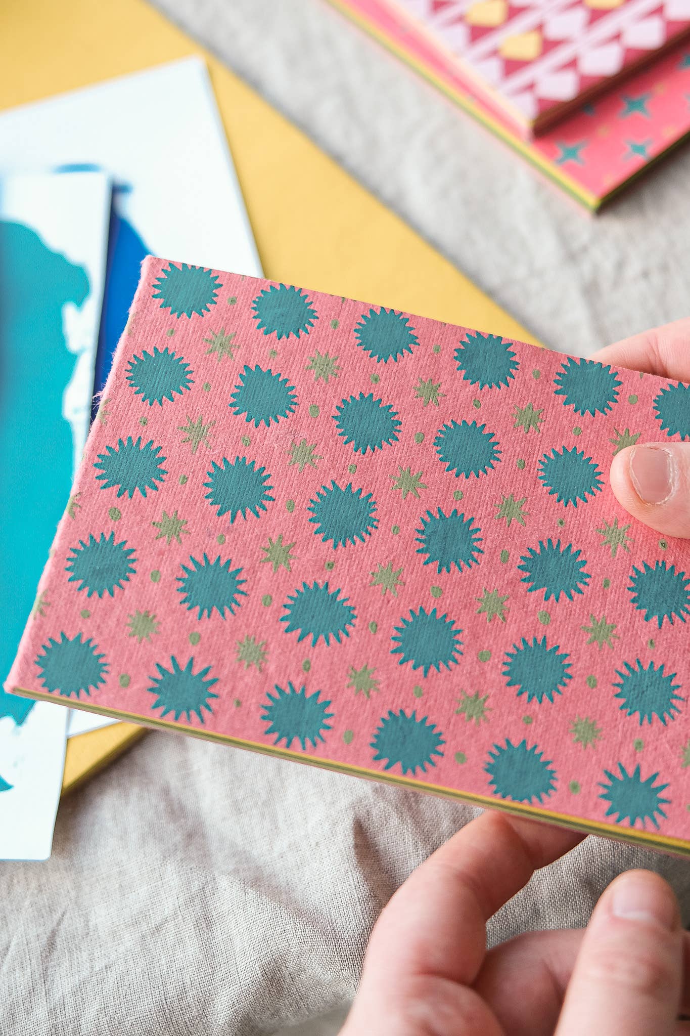 Pink Stars Small A6 Scrapbook - bubblegum market