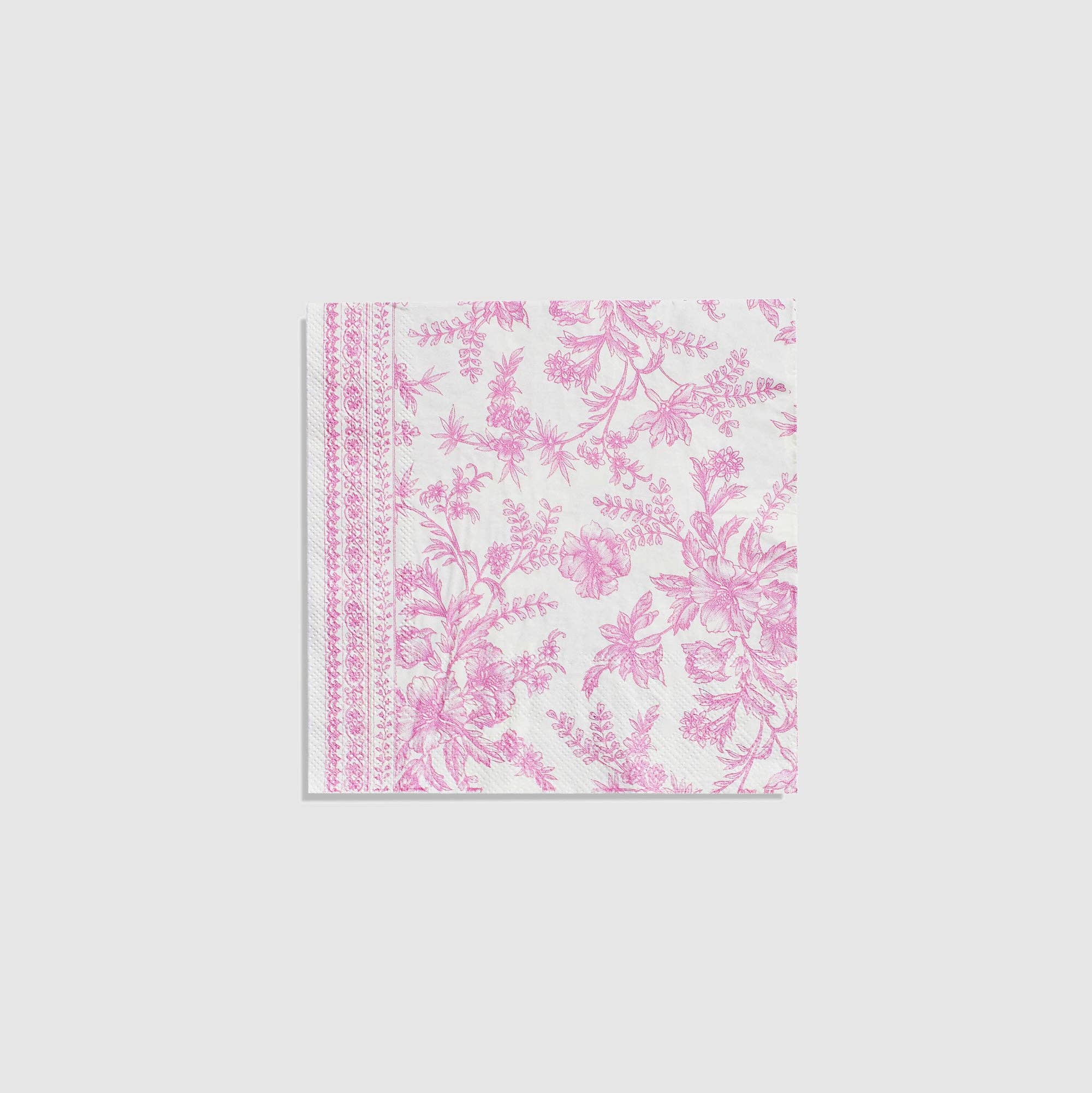 Pink Toile Large Napkins - bubblegum market