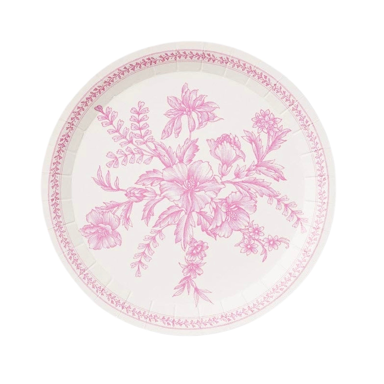 Pink Toile Small Plates 7.25" - bubblegum market