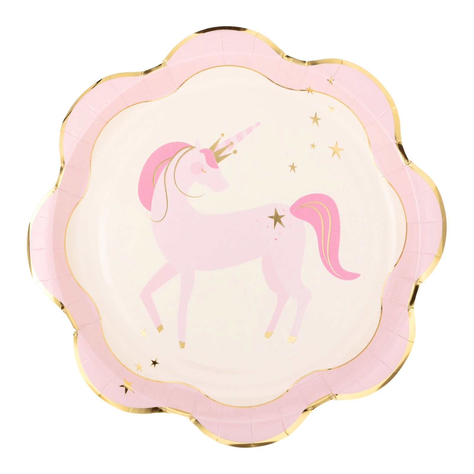 Pink Unicorn Ruffle Edge Plates 9" - bubblegum market