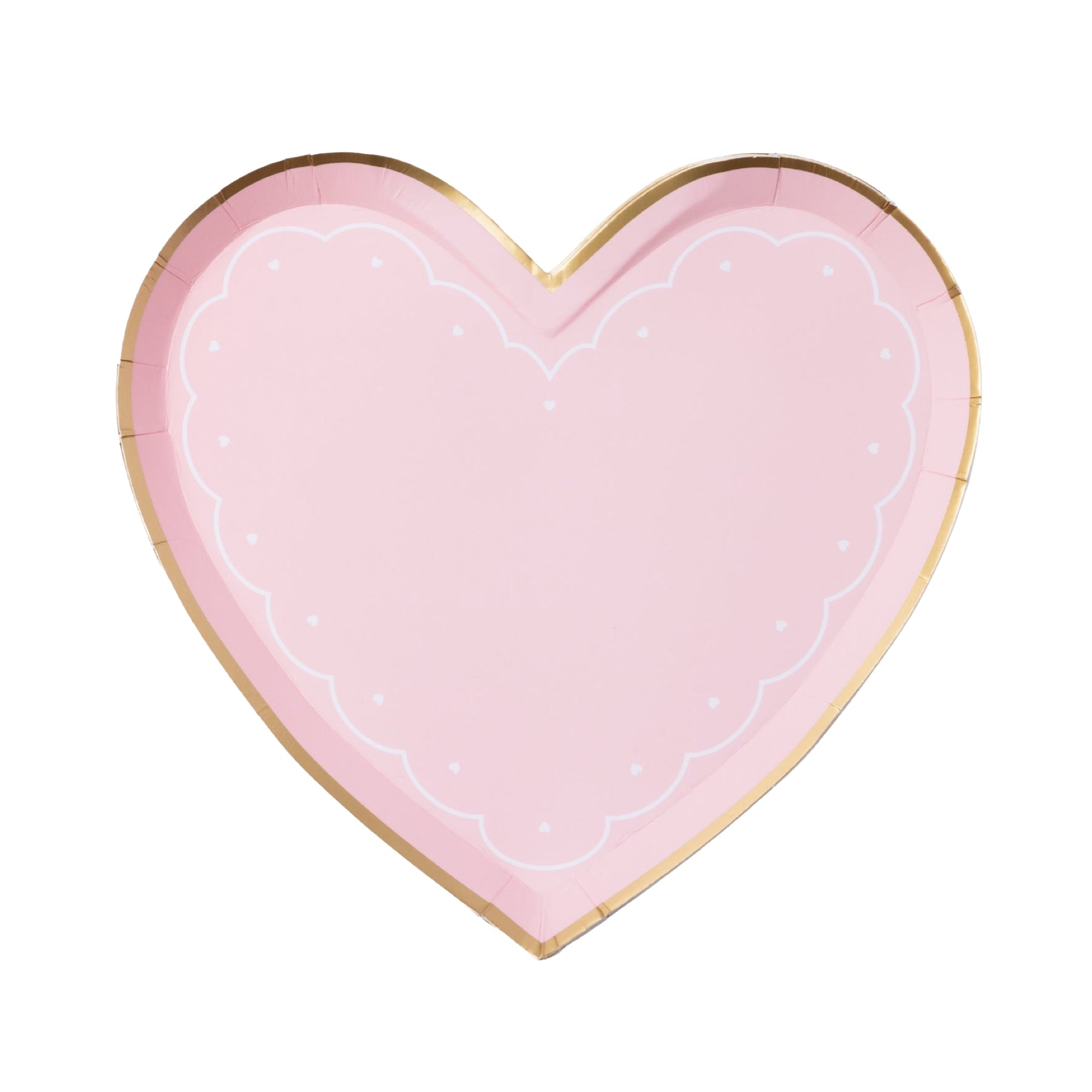 Pink Valentine Heart Plates 8.25" - bubblegum market