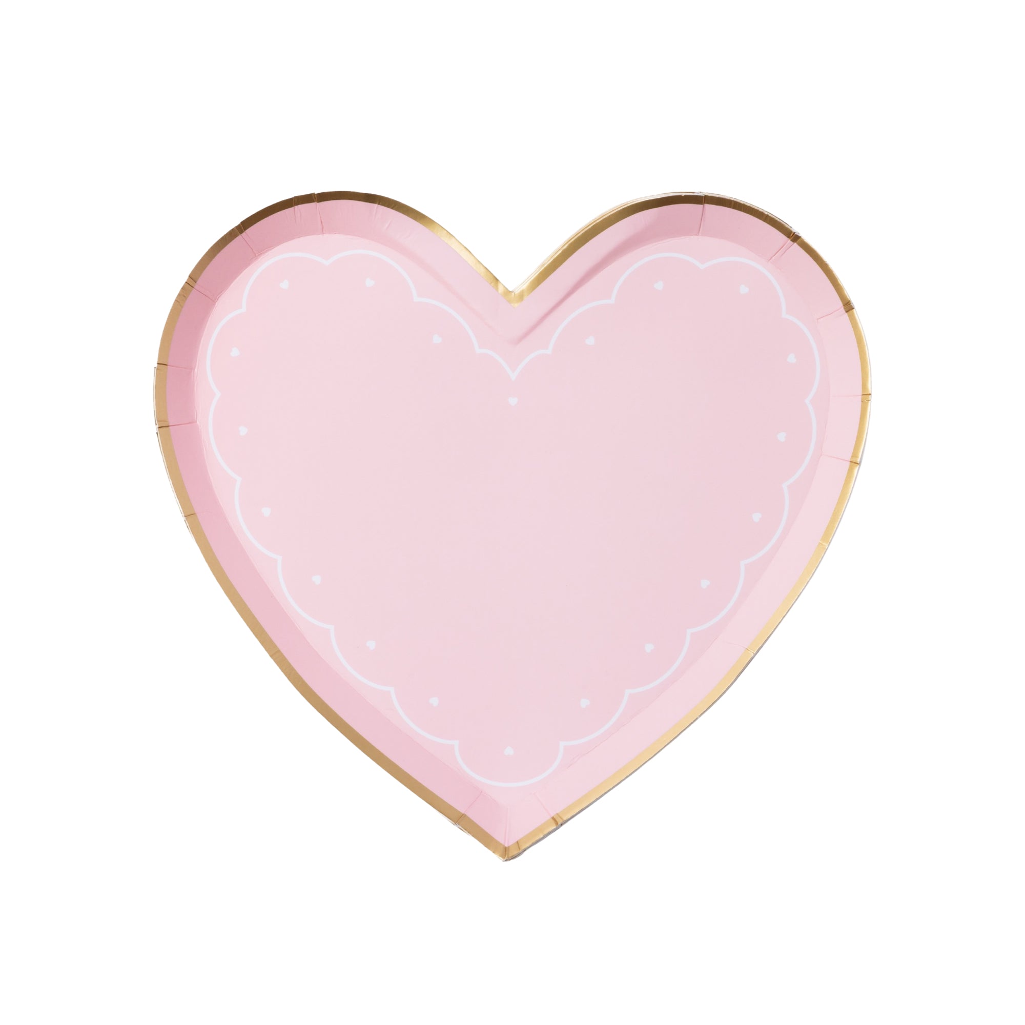 Pink Valentine Heart Plates 8.25" - bubblegum market