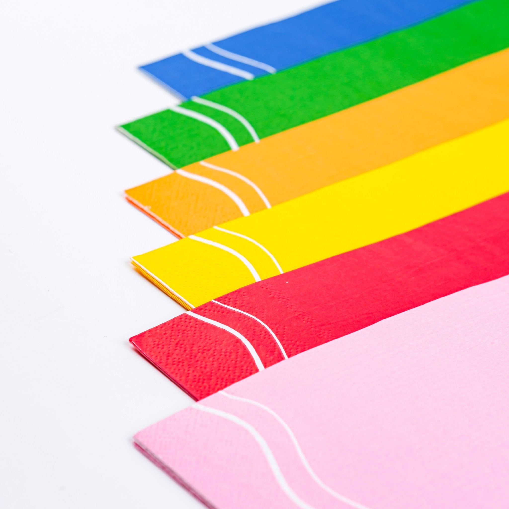 Pink Wave Color Block Guest Towel Napkins - bubblegum market