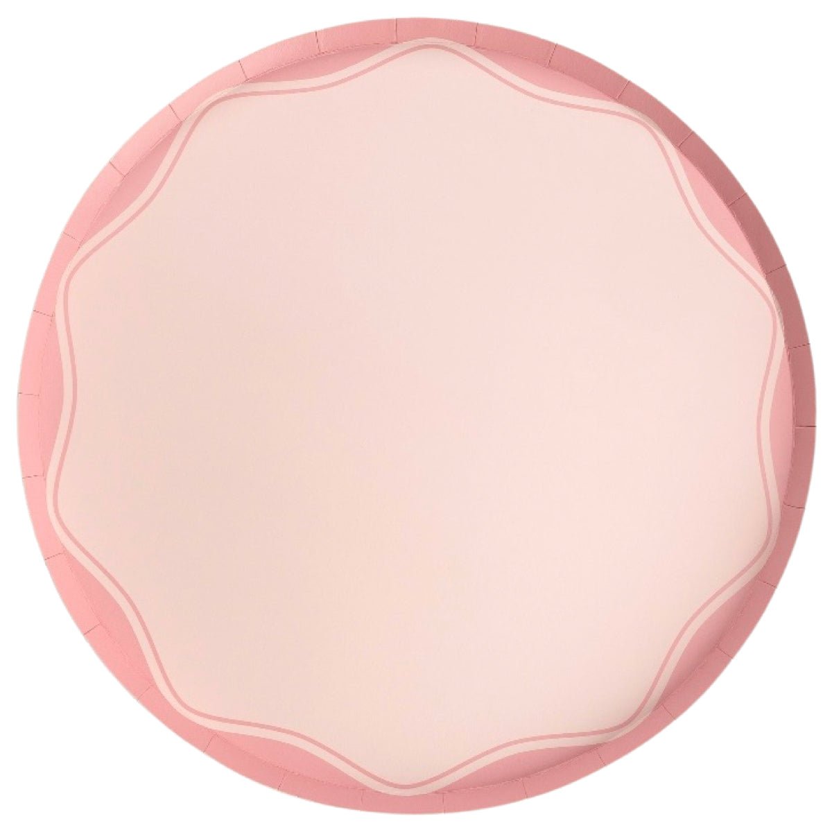 Pink Wave Color Block Paper Dinner Plates 10.5" - bubblegum market