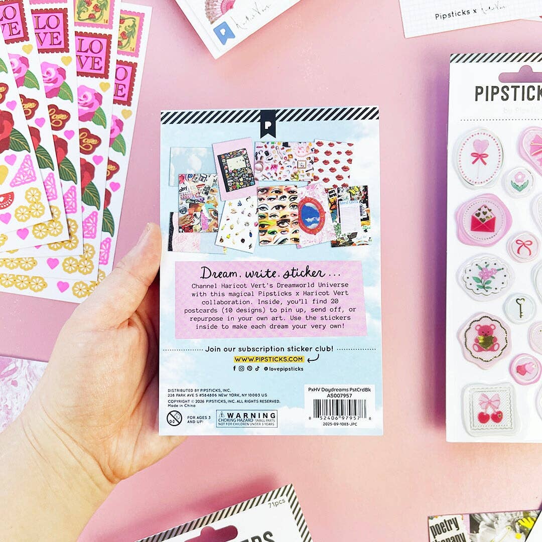 Pipsticks x Haricot Vert Daydreams Sticker Postcard Book - bubblegum market