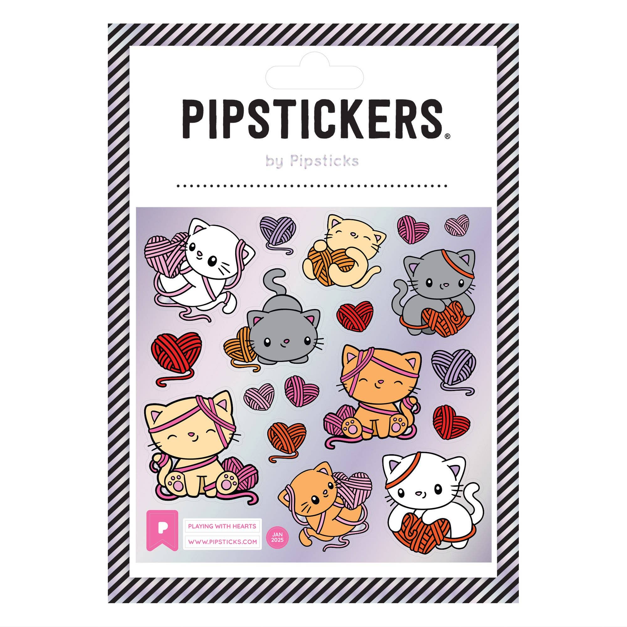 Playing with Hearts Stickers - bubblegum market