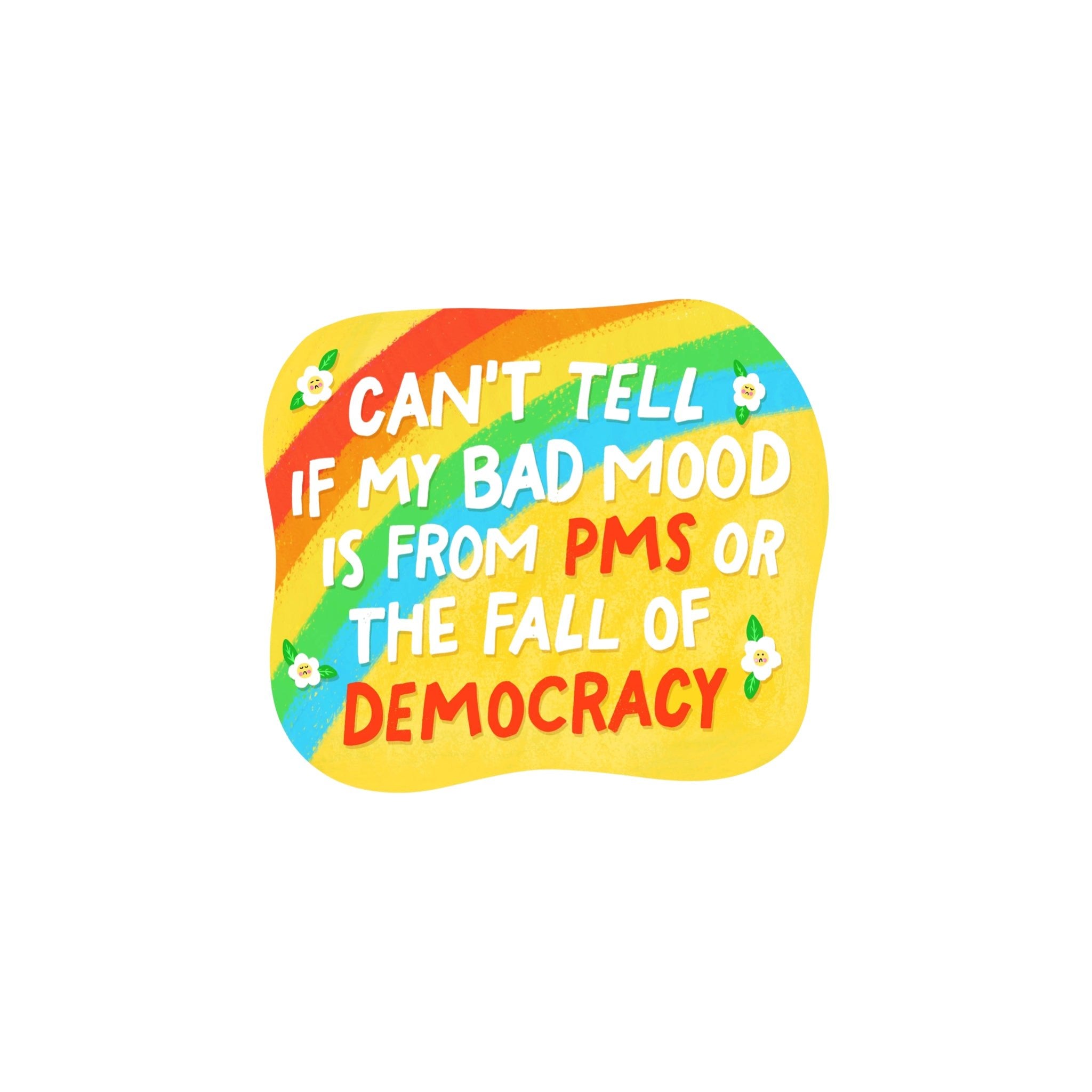 PMS POLITICS Vinyl Sticker - bubblegum market