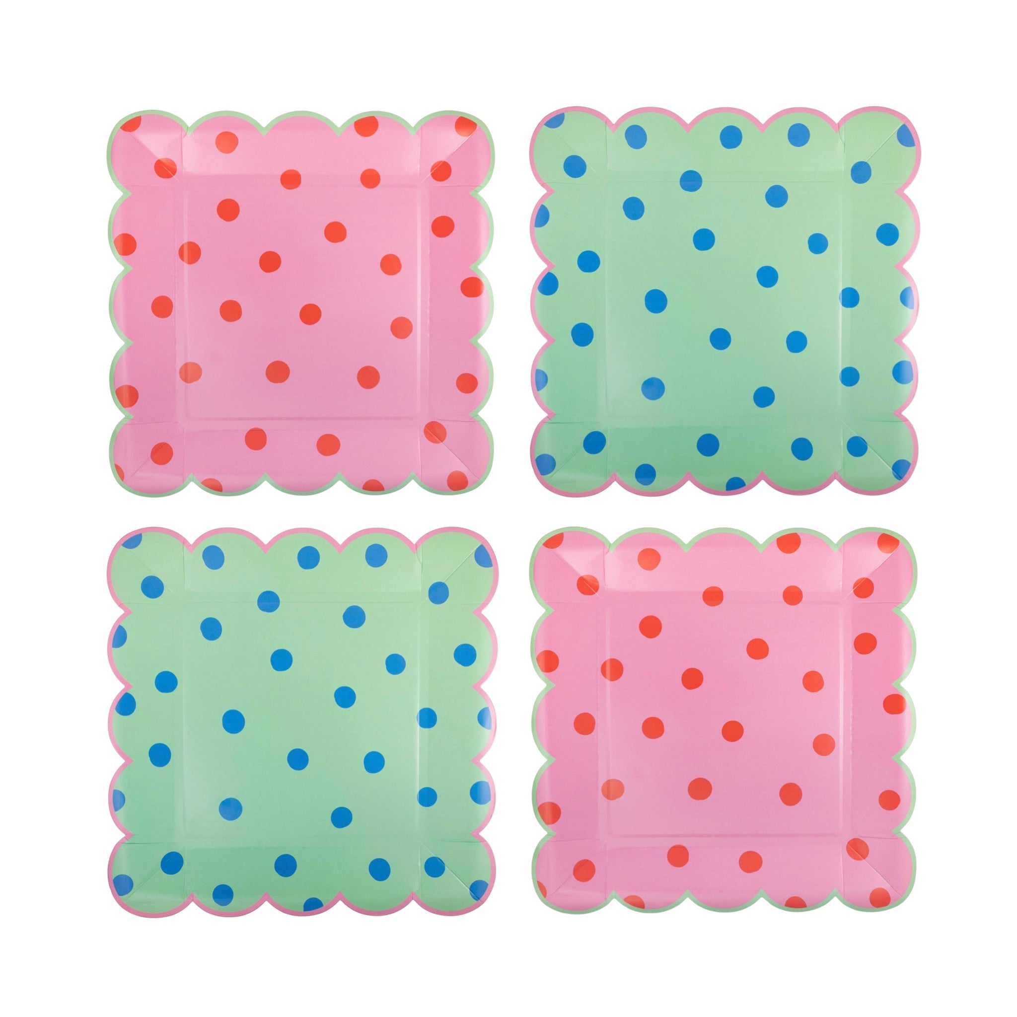 Polka Dot Party Plate Set 10" - bubblegum market