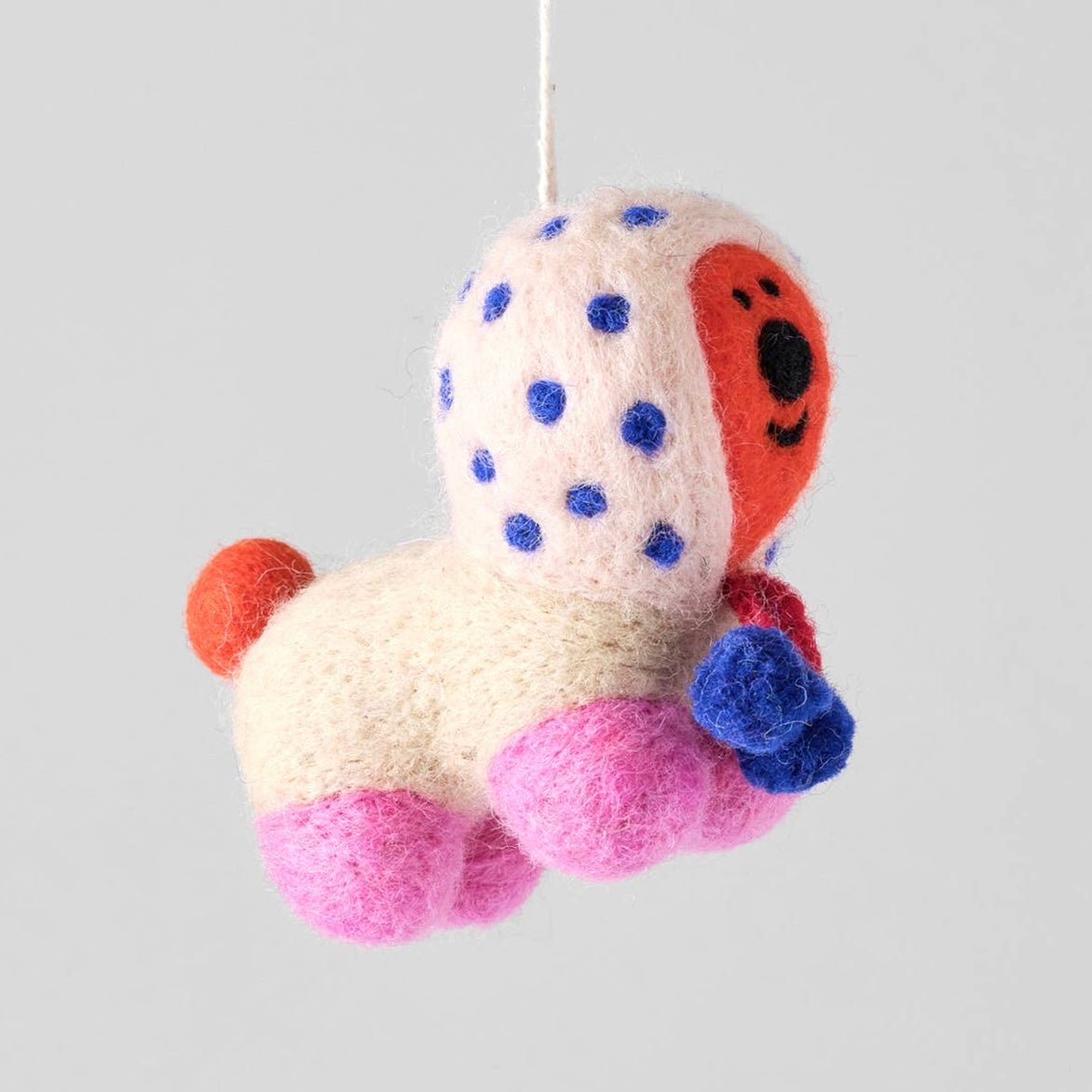 'Pom Pom' Pup Hanging Felt Ornament - bubblegum market