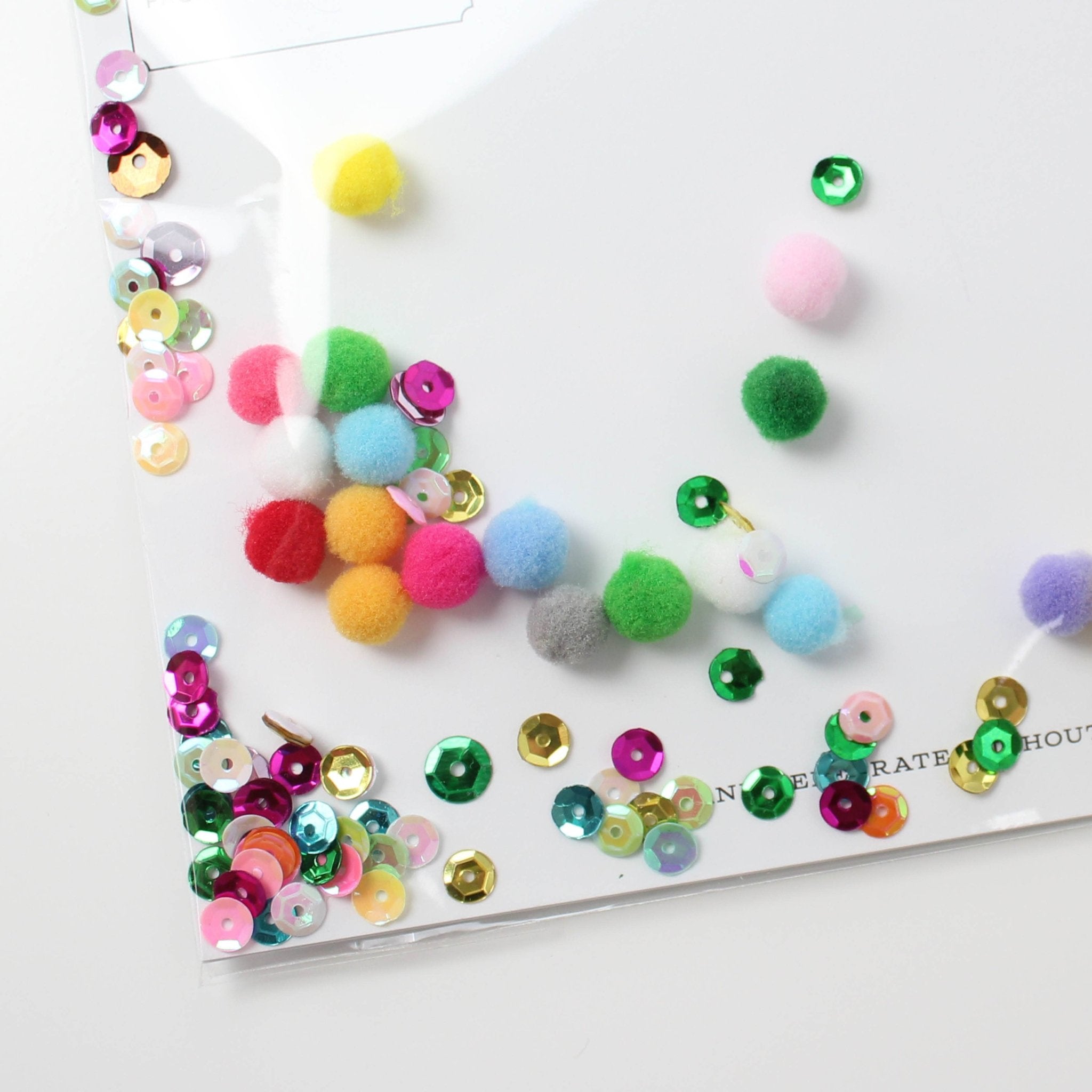 Pom Poms Confettigram Greeting Card - bubblegum market