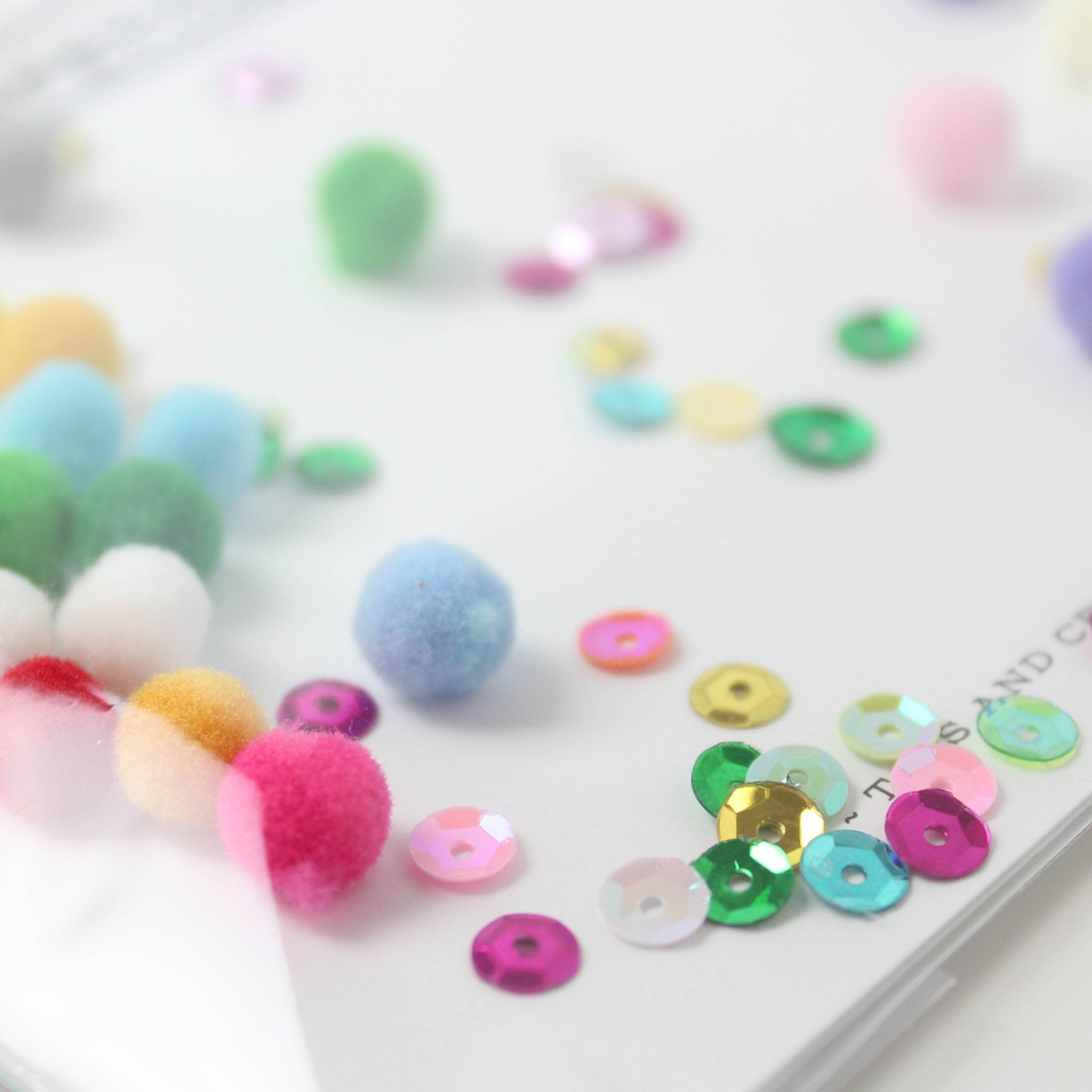 Pom Poms Confettigram Greeting Card - bubblegum market
