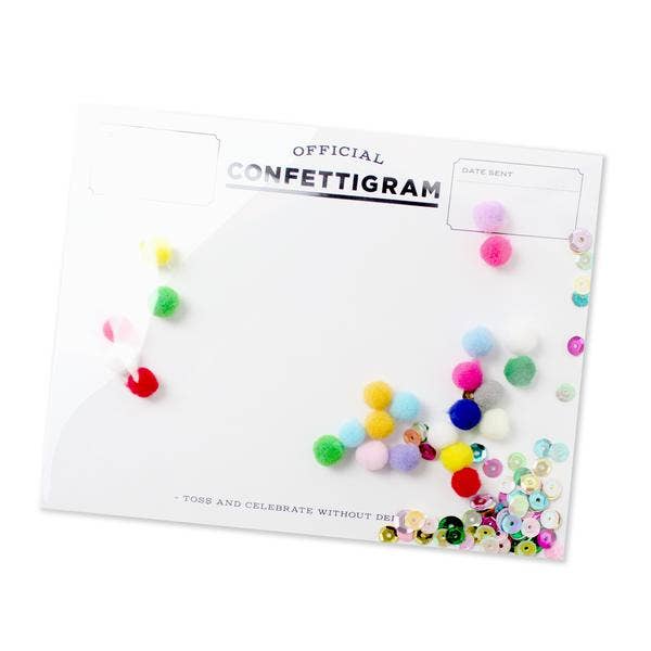 Pom Poms Confettigram Greeting Card - bubblegum market