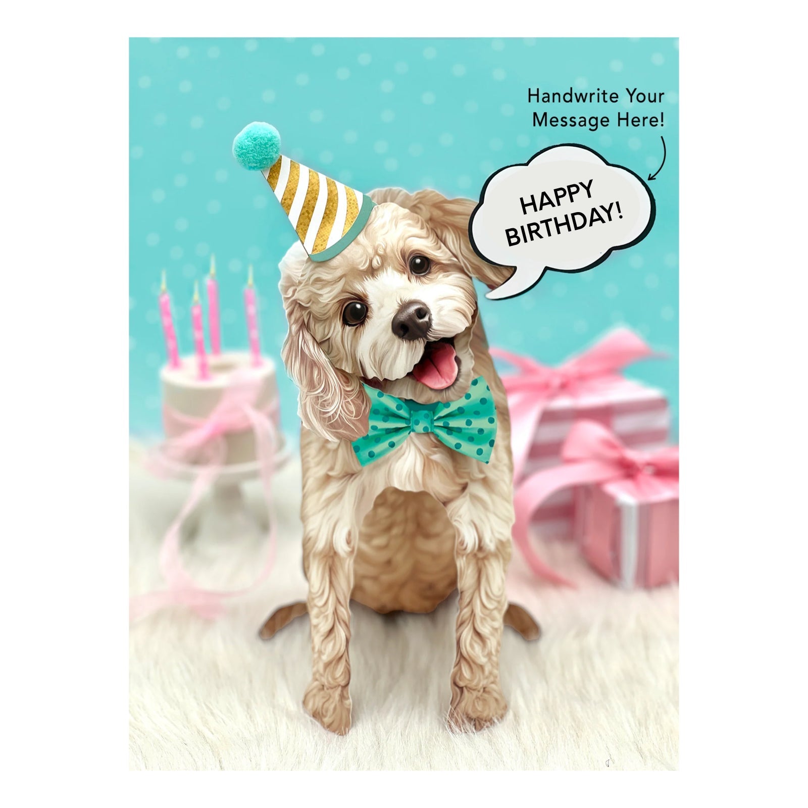 Poodle Pop - Up Pet Card - bubblegum market