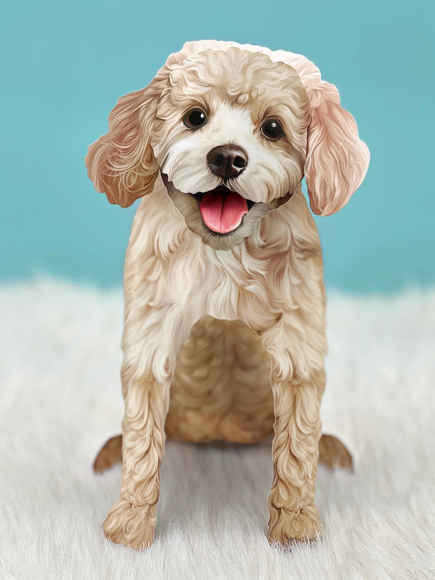 Poodle Pop - Up Pet Card - bubblegum market