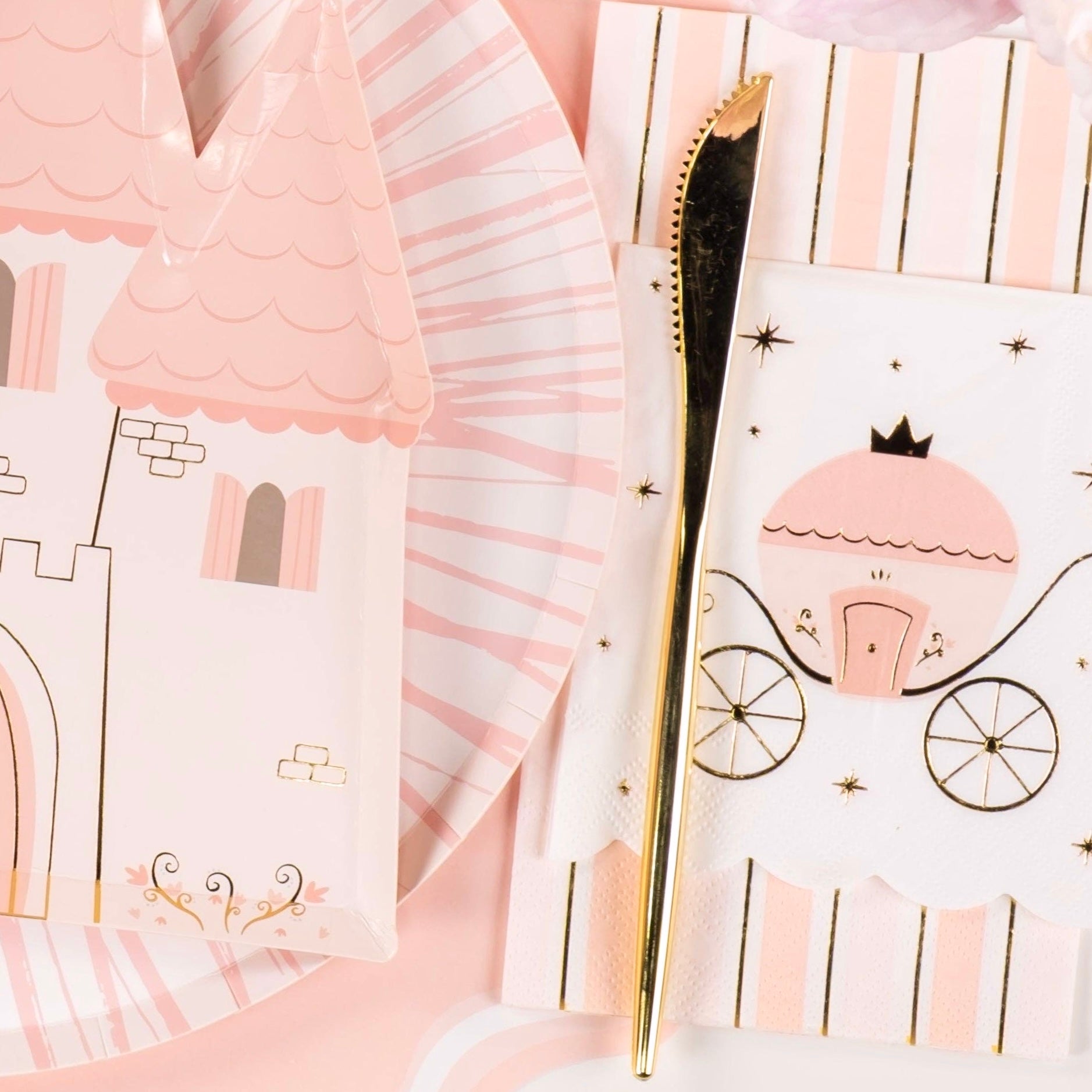 Princess Coach Cocktail Napkins - bubblegum market