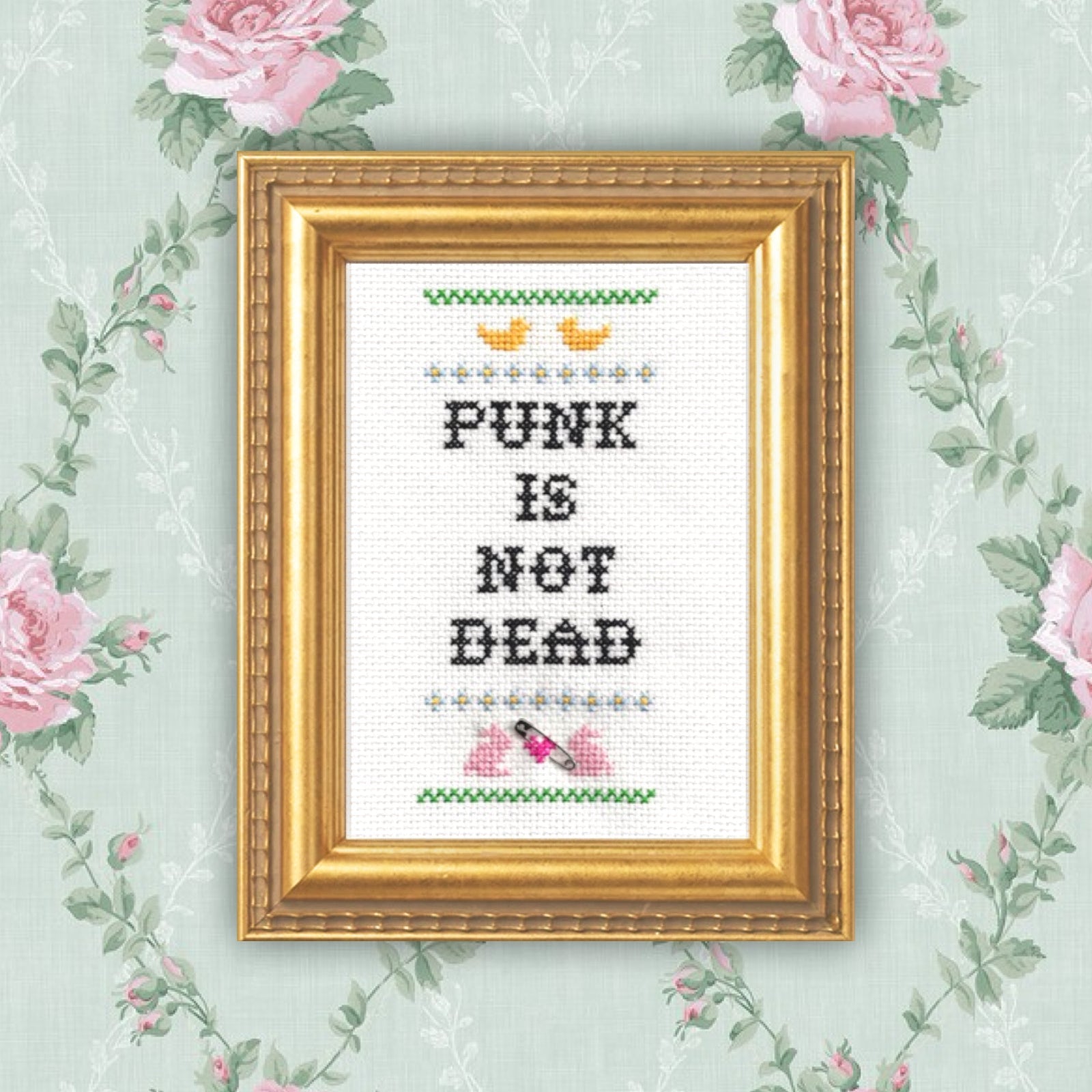 Punk Is Not Dead: Deluxe Cross - Stitch Kit - bubblegum market