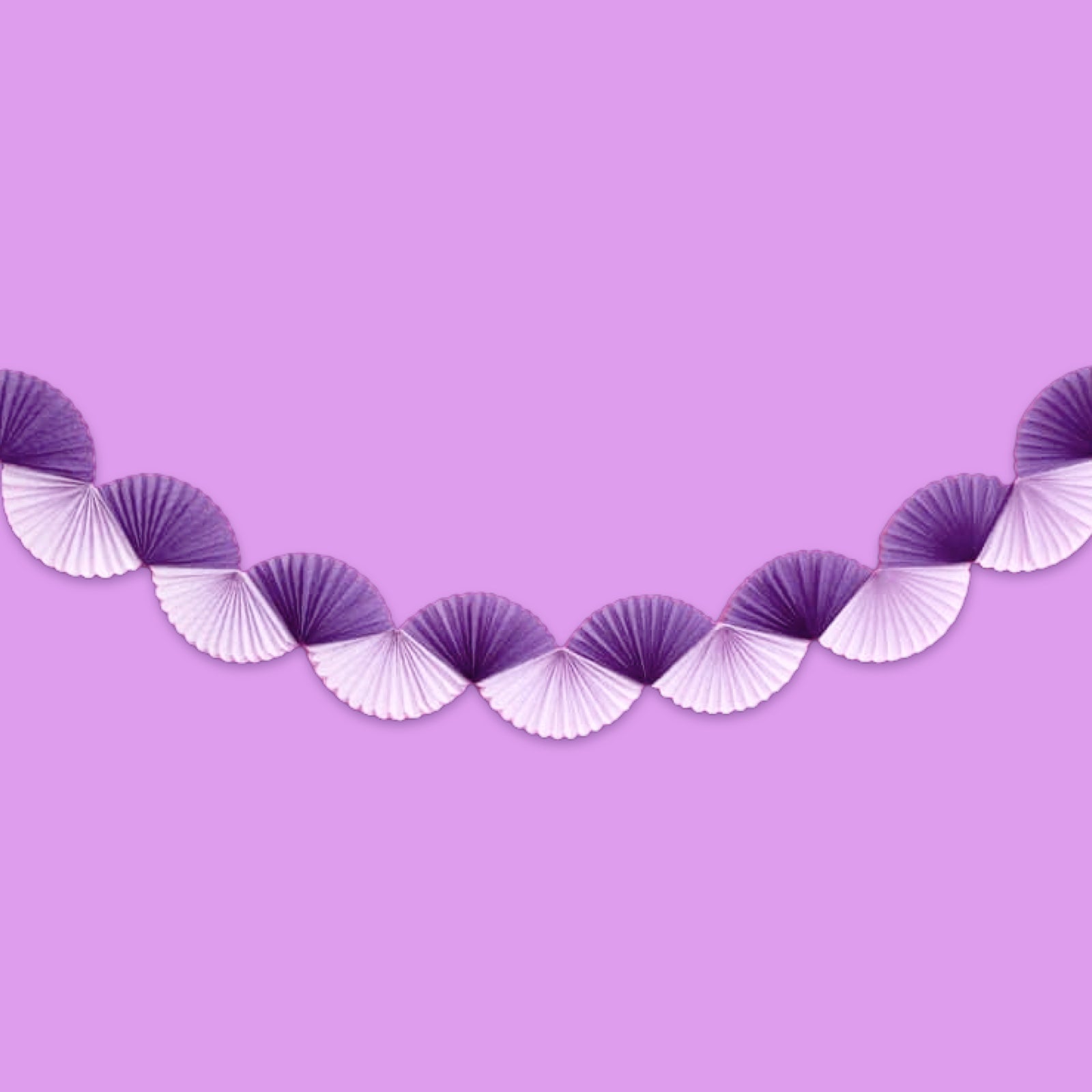 Purple / Lilac Paper Fan Garland - bubblegum market