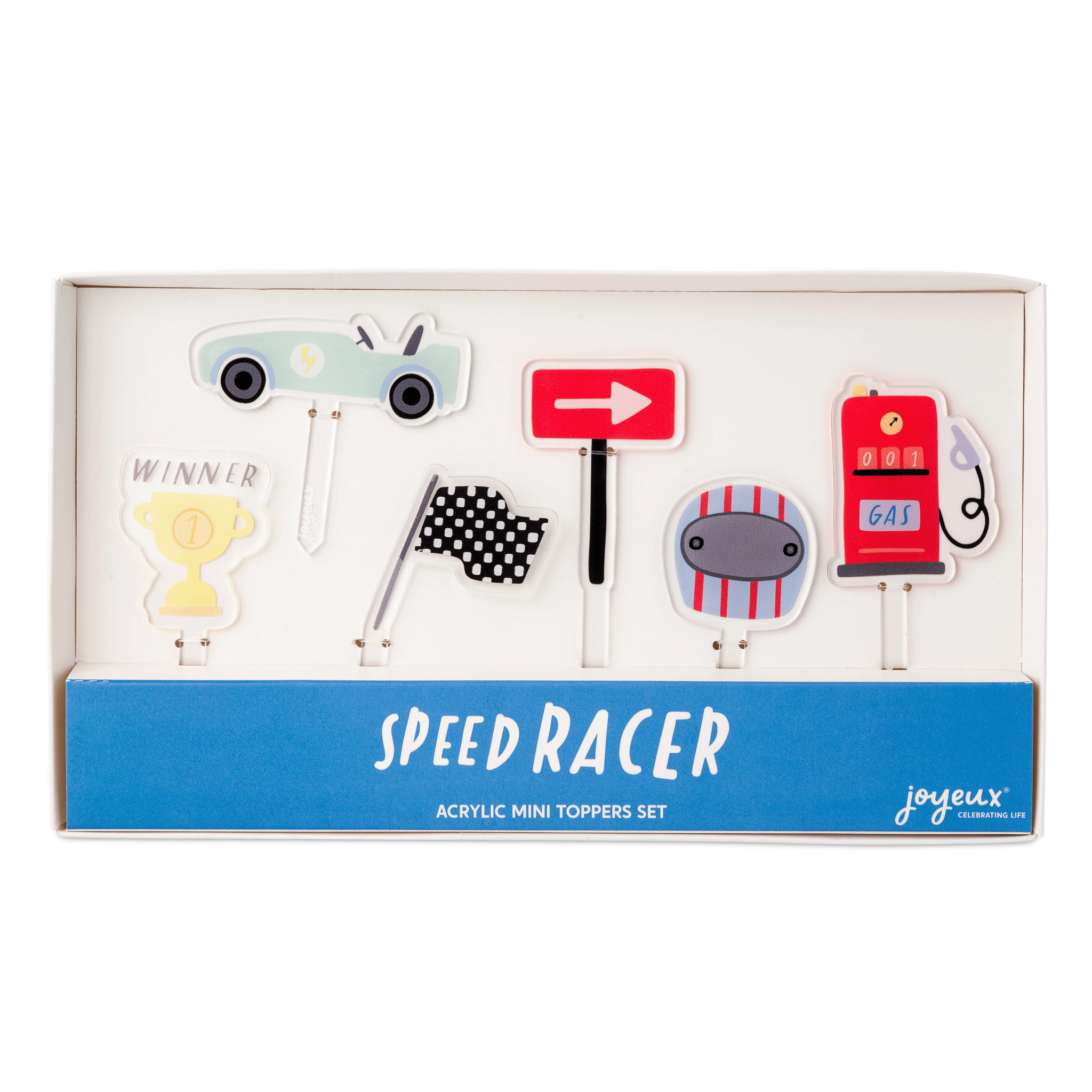 Race Car Party Speed Racer Acrylic Topper Set - bubblegum market