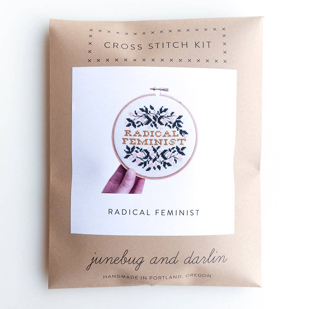 Radical Feminist Cross - Stitch Kit - bubblegum market