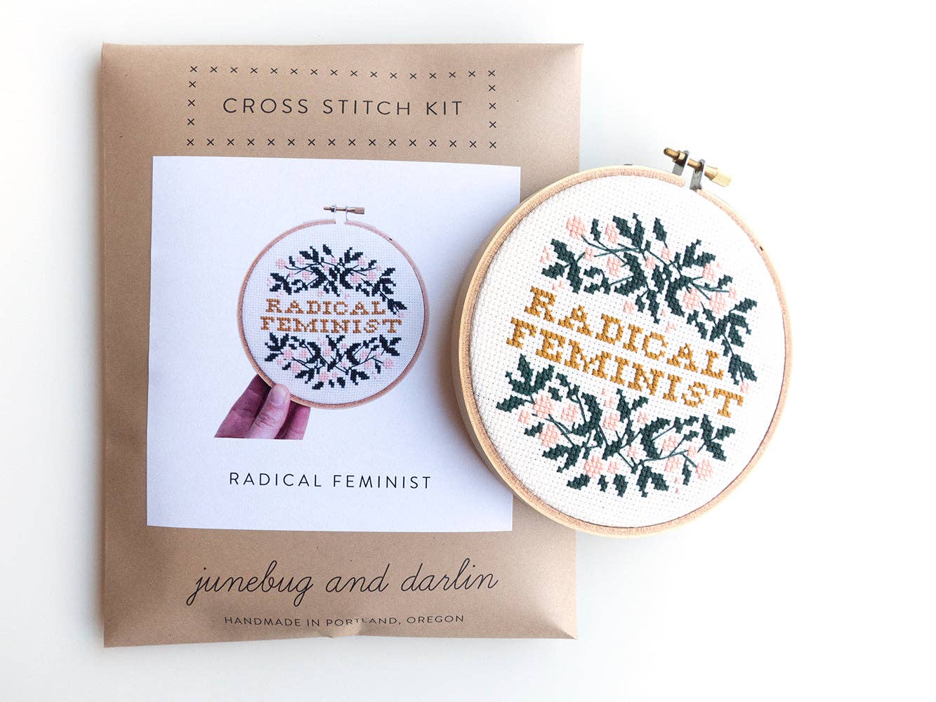 Radical Feminist Cross - Stitch Kit - bubblegum market