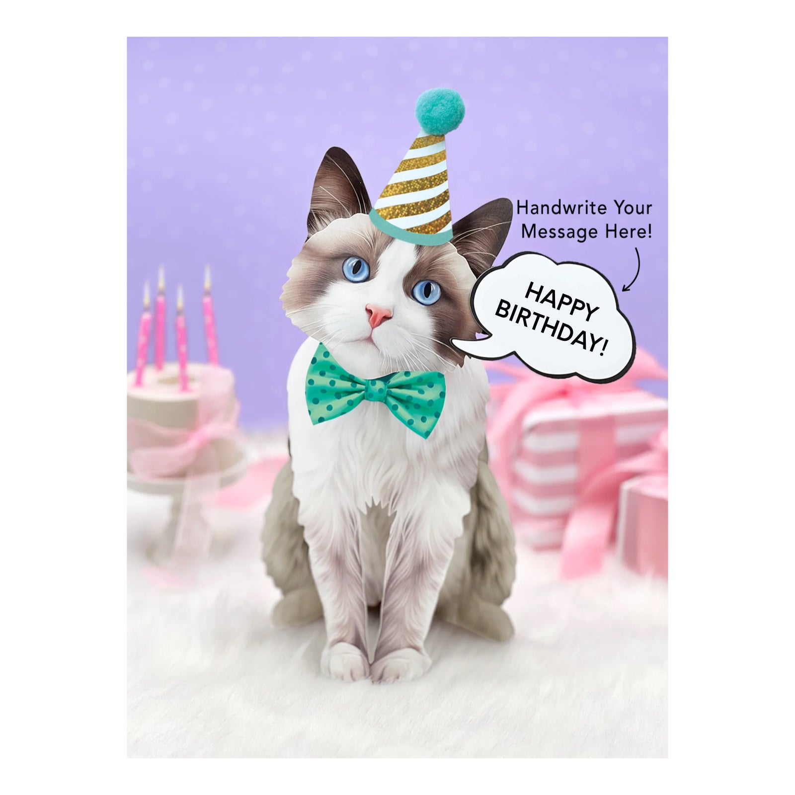 Ragdoll Cat Pop - Up Pet Card - bubblegum market
