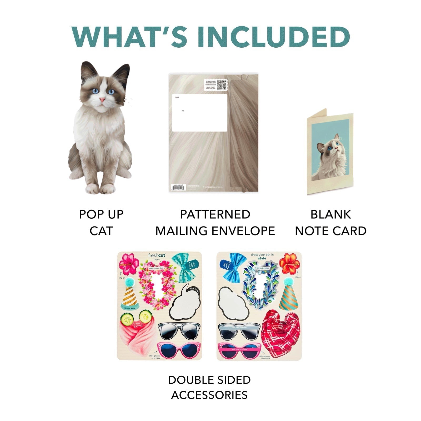 Ragdoll Cat Pop - Up Pet Card - bubblegum market