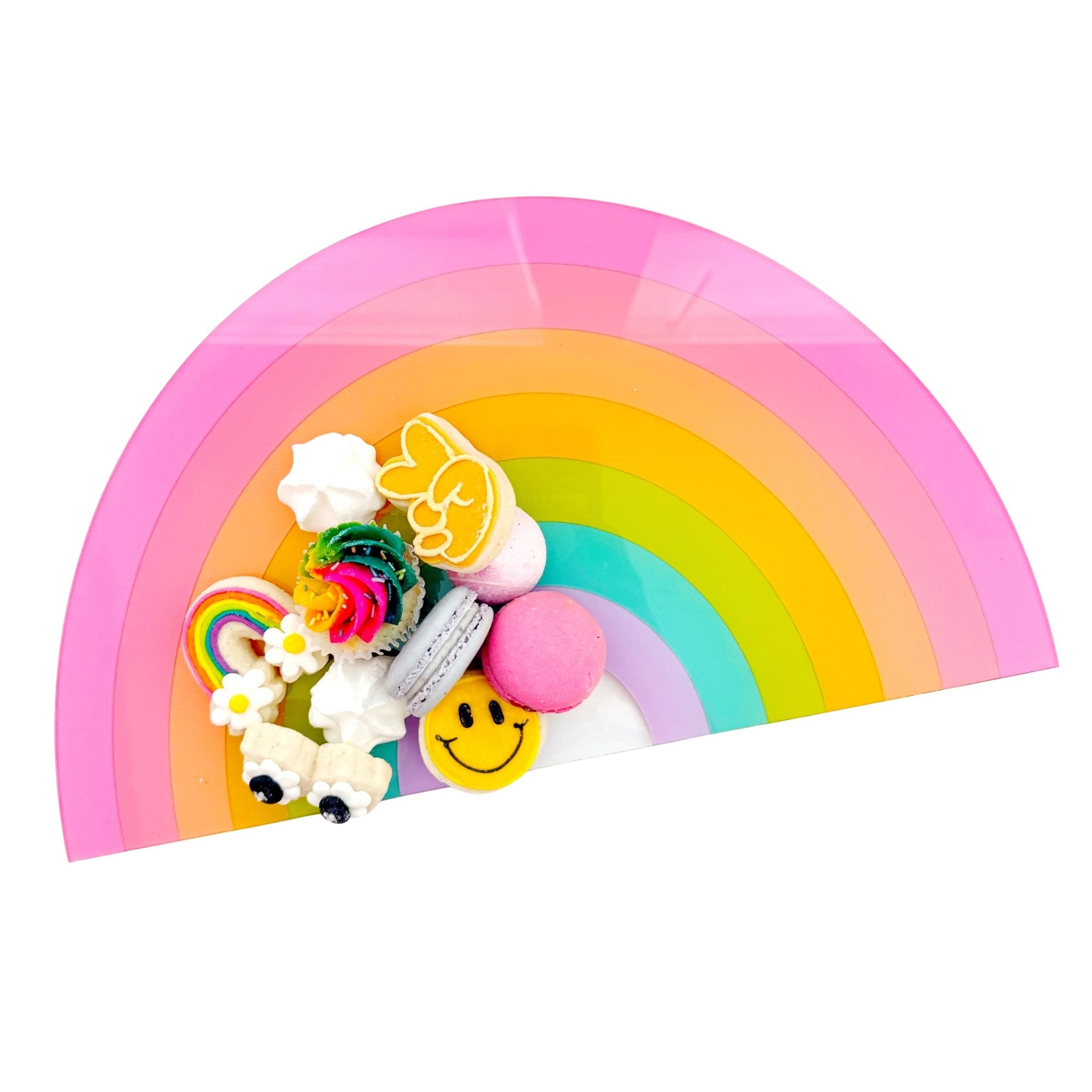 Rainbow Acrylic Serving Board - bubblegum market
