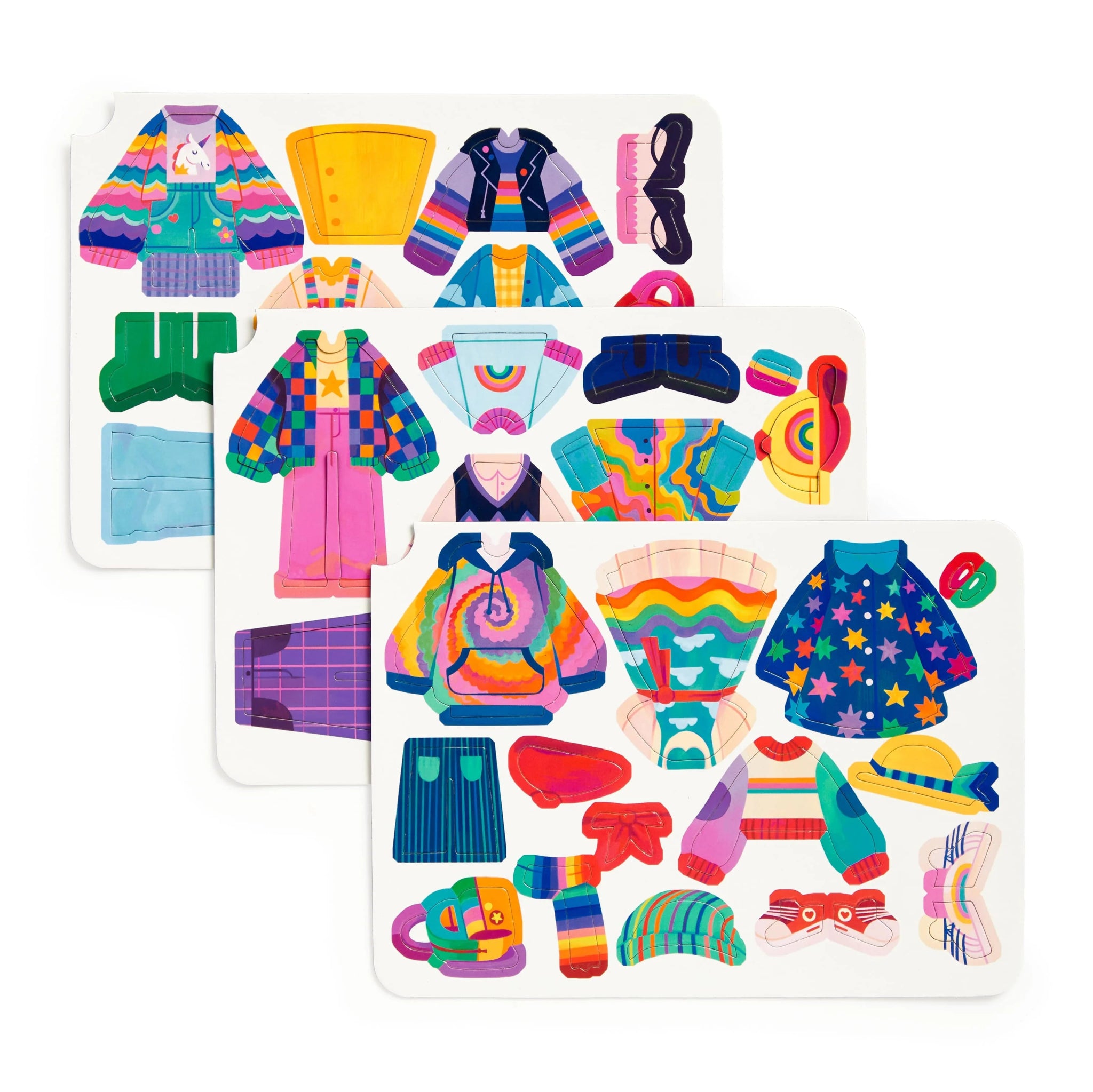 Rainbow Fashion Magnetic Dress - Up Set features - bubblegum market