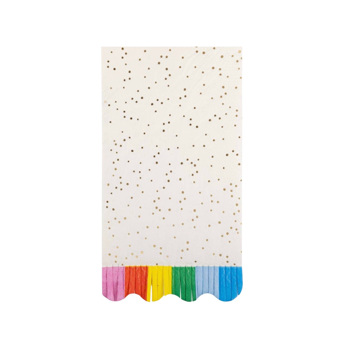 Rainbow Fringe Confetti Dinner Napkins - bubblegum market