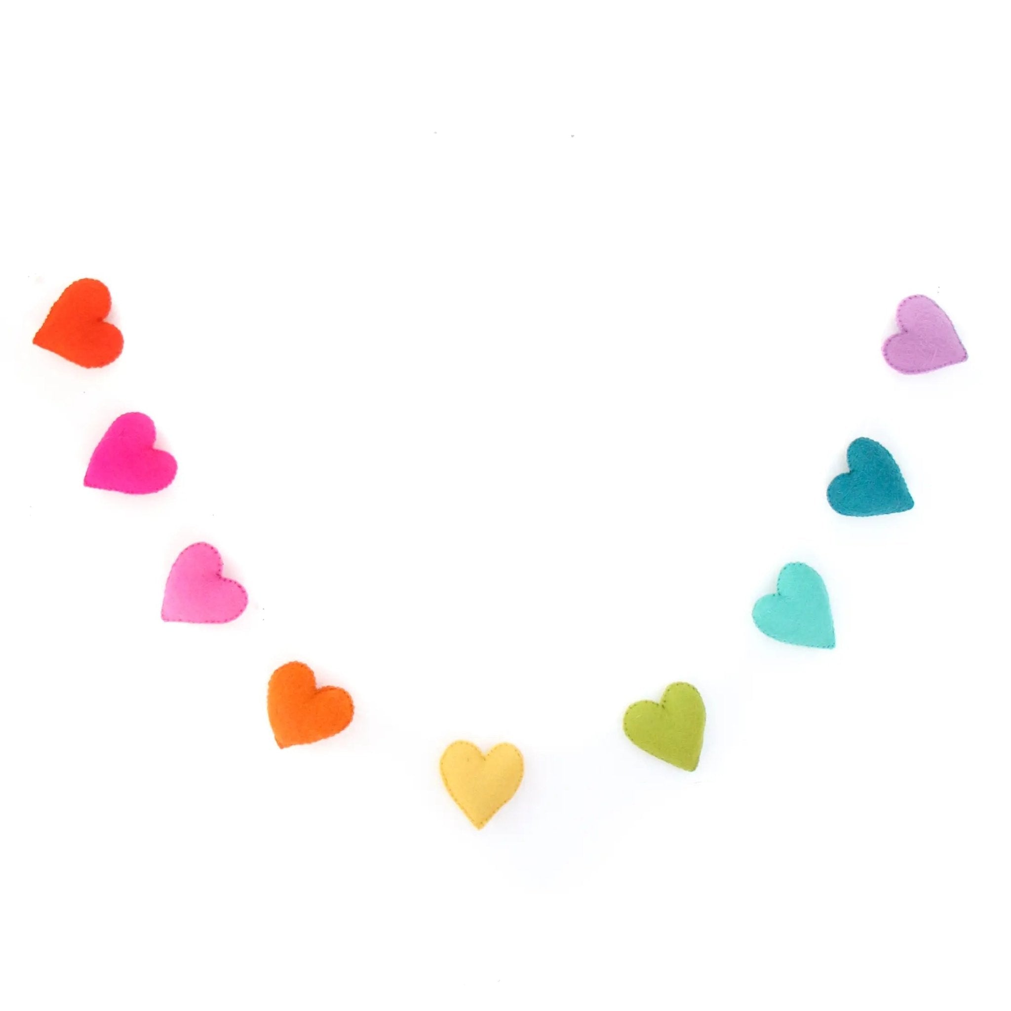 Rainbow Heart Garland - bubblegum market