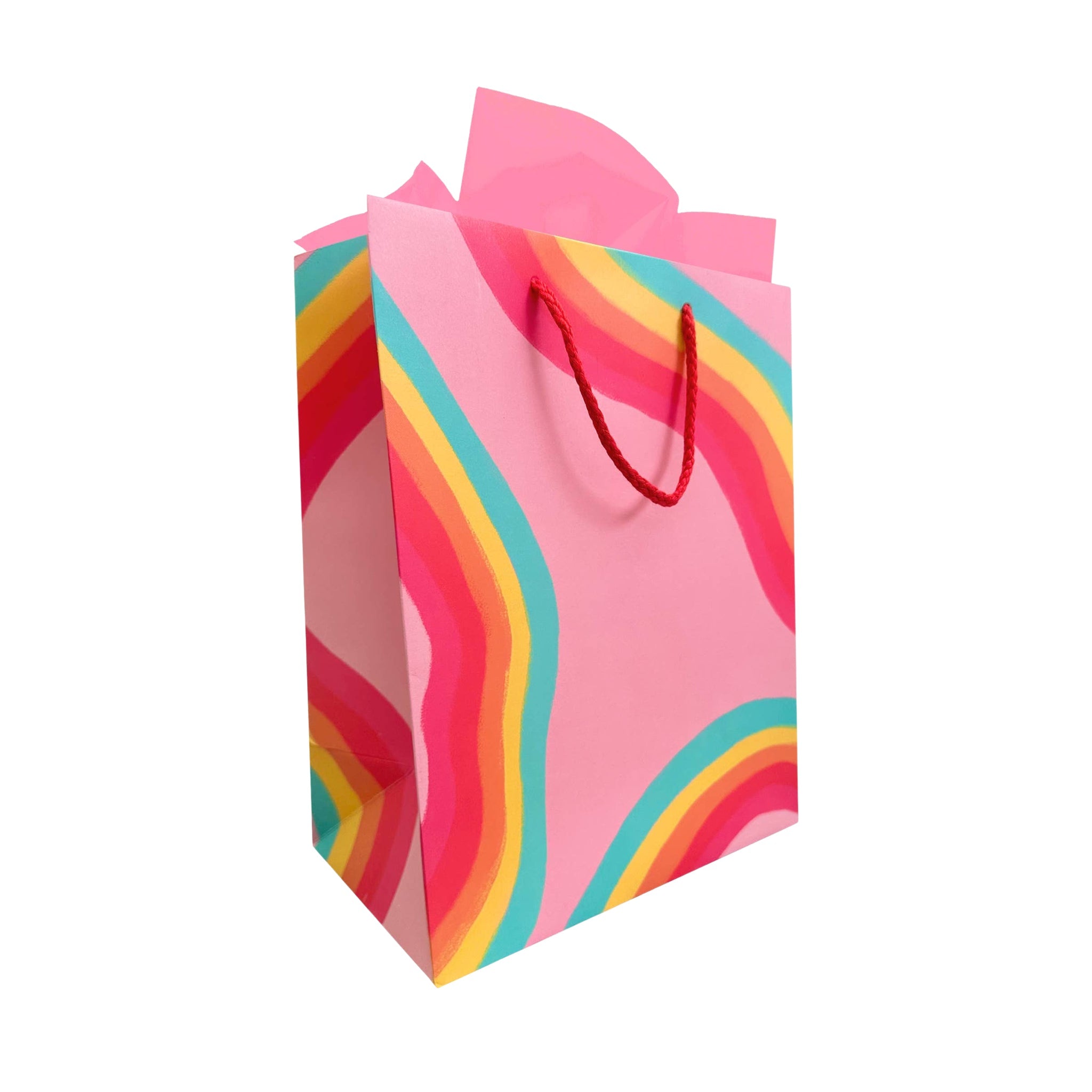 Rainbow Ribbon Medium Gift Bag - bubblegum market