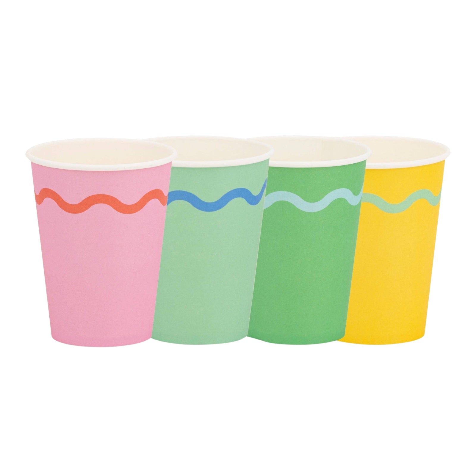 Rainbow Ric Rac Party Cups - bubblegum market